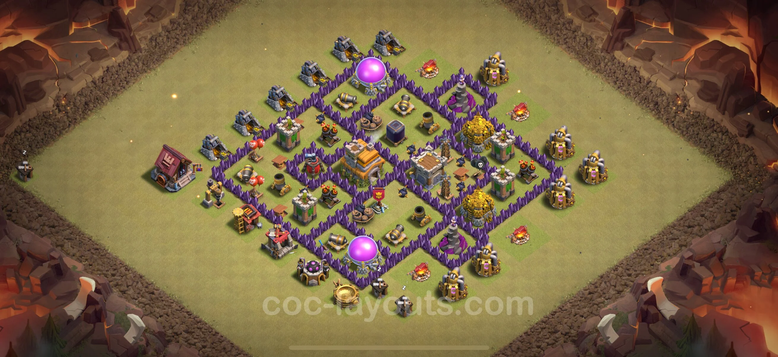 Top War Base TH7 with Link, Anti Everything - Anti 2 Stars CWL Plan - Clash of Clans - (#114) — वॉर BH7
