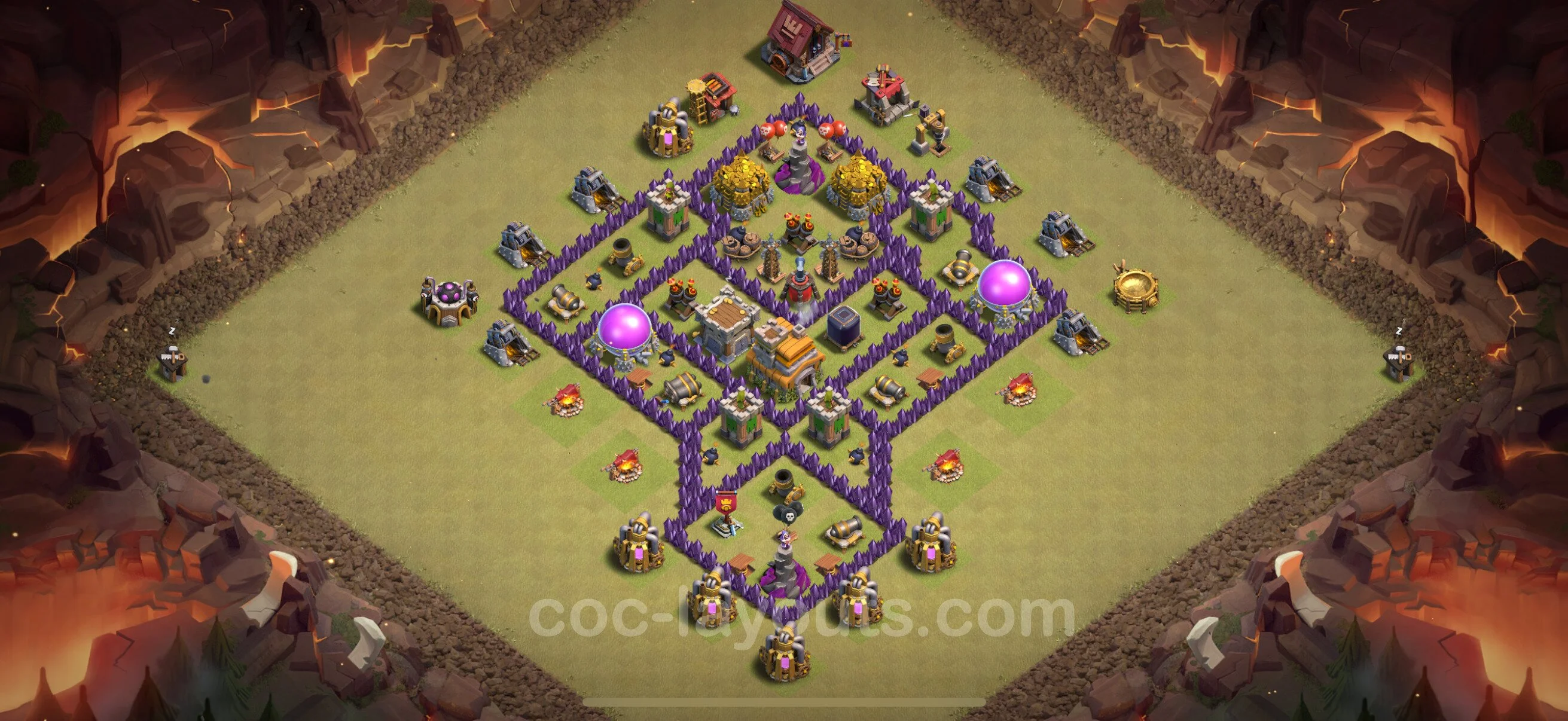 Top War Base TH7 with Link, Hybrid - Max Levels CWL Plan - Clash of Clans - (#118) — Війна BH7