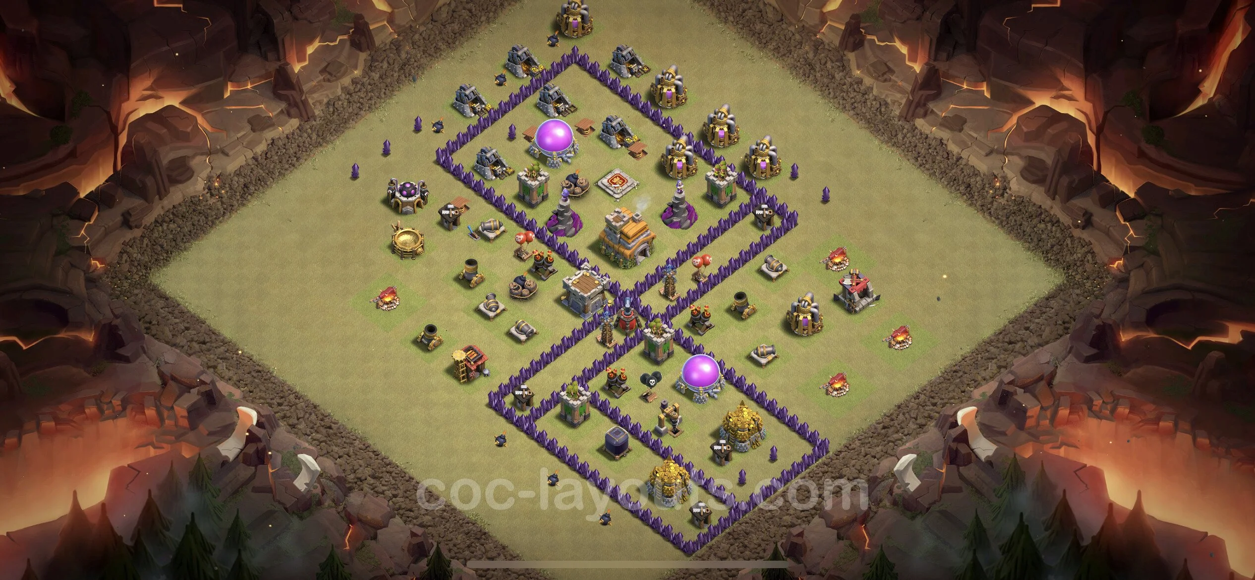 Top War Base TH7 with Link - CWL Defence Plan - Clash of Clans - (#12) — Guerre BH7