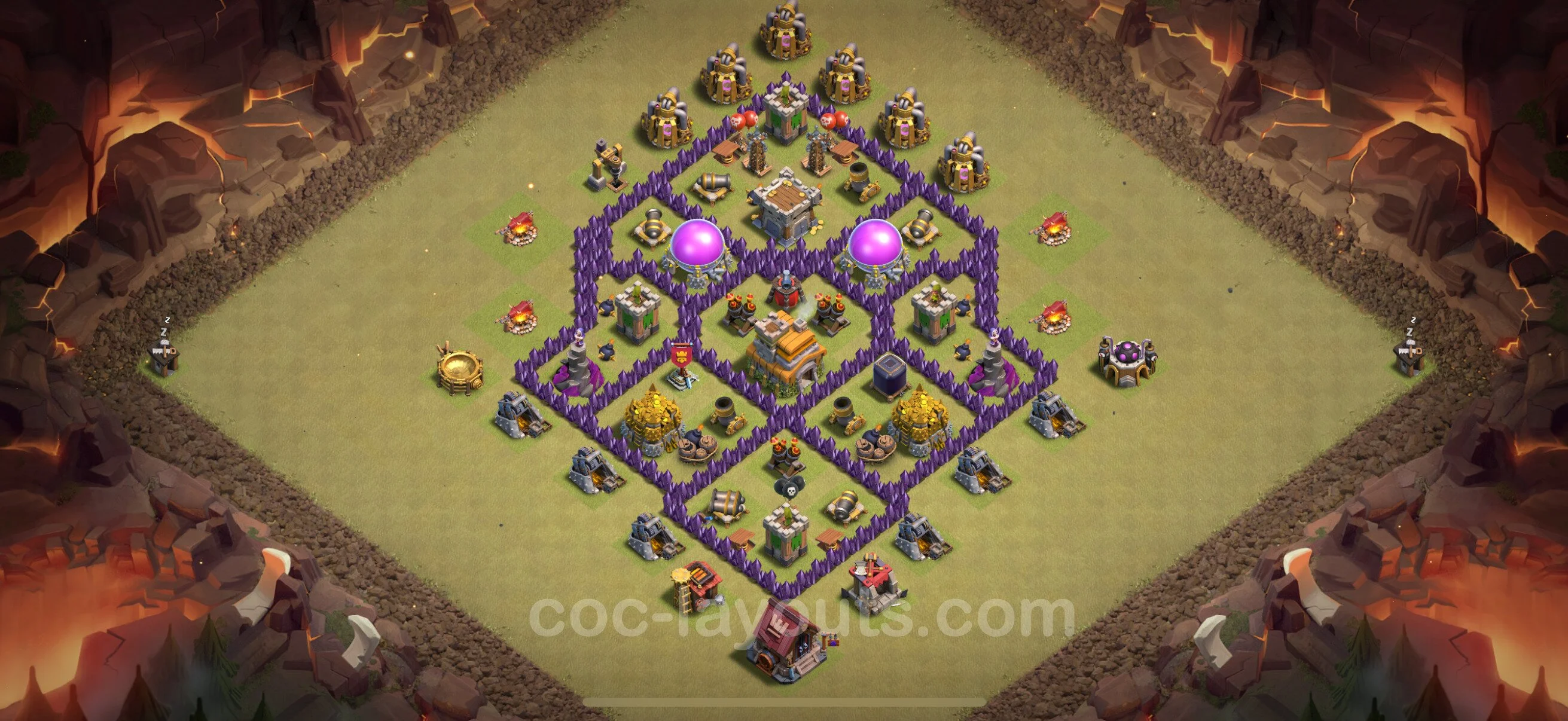 Top War Base TH7 with Link, Anti Everything, Hybrid - CWL Defence Plan - Clash of Clans - (#126) — War BH7