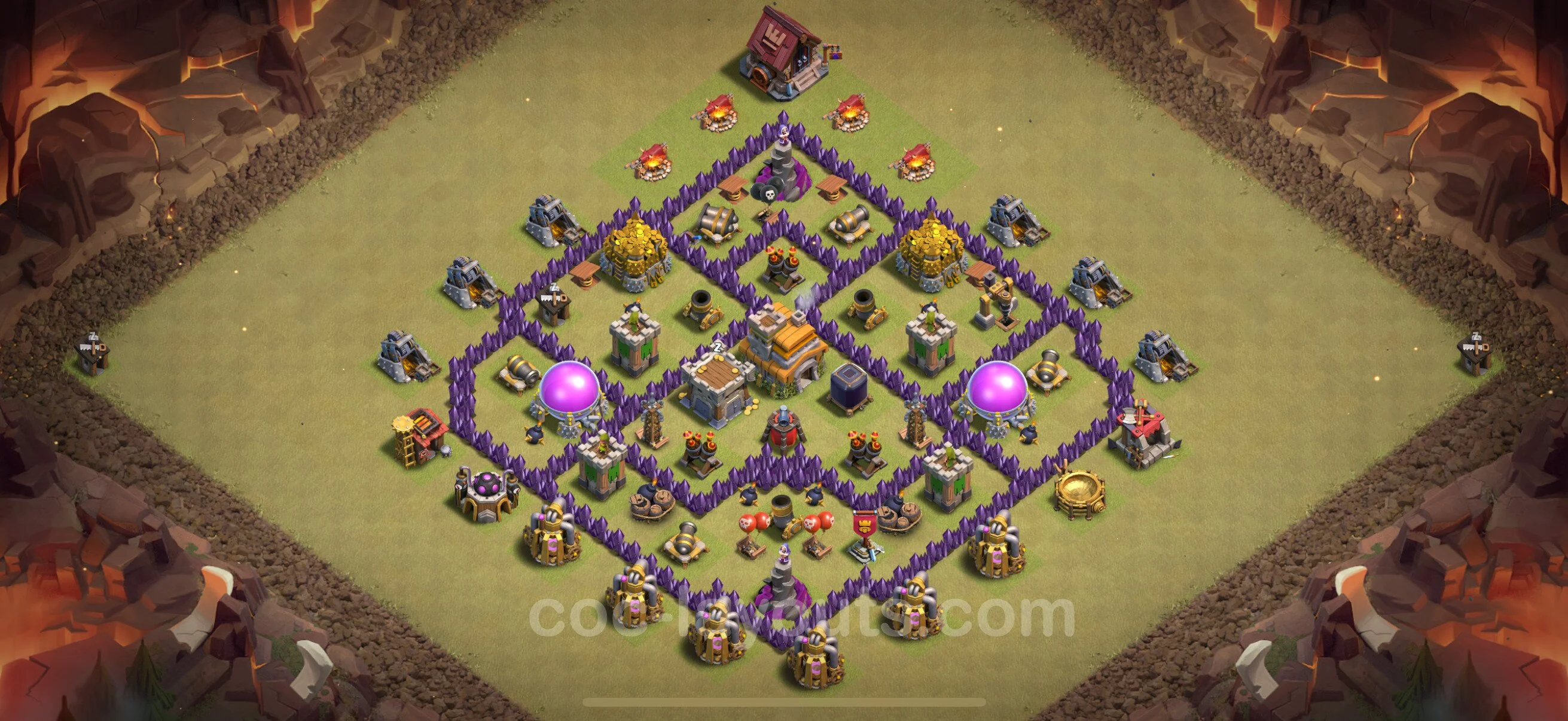 Top War Base TH7 with Link, Anti Everything - Anti 3 Stars CWL Plan - Clash of Clans - (#129) — Wojna BH7