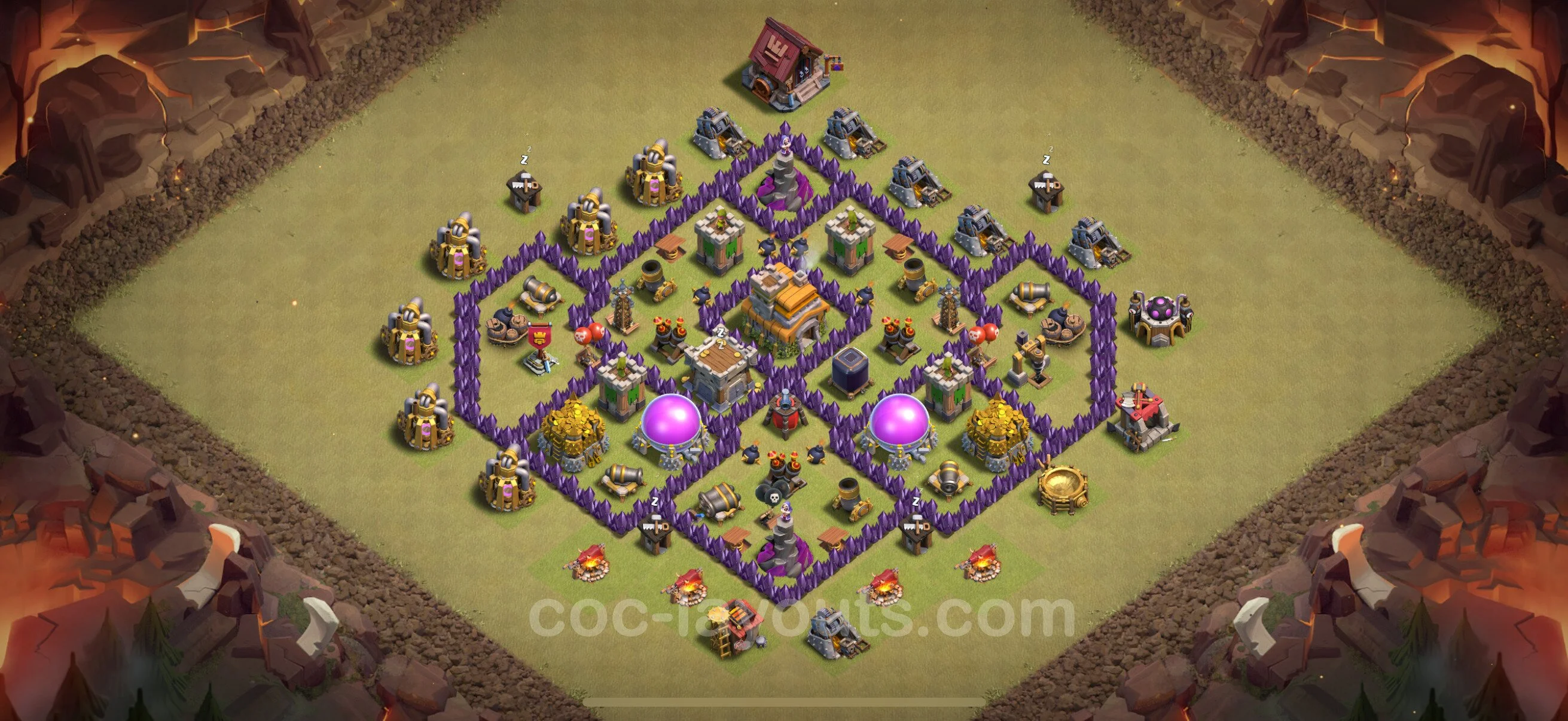 Top War Base TH7 with Link, Anti Everything - Anti 3 Stars CWL Plan - Clash of Clans - (#135) — Wojna BH7