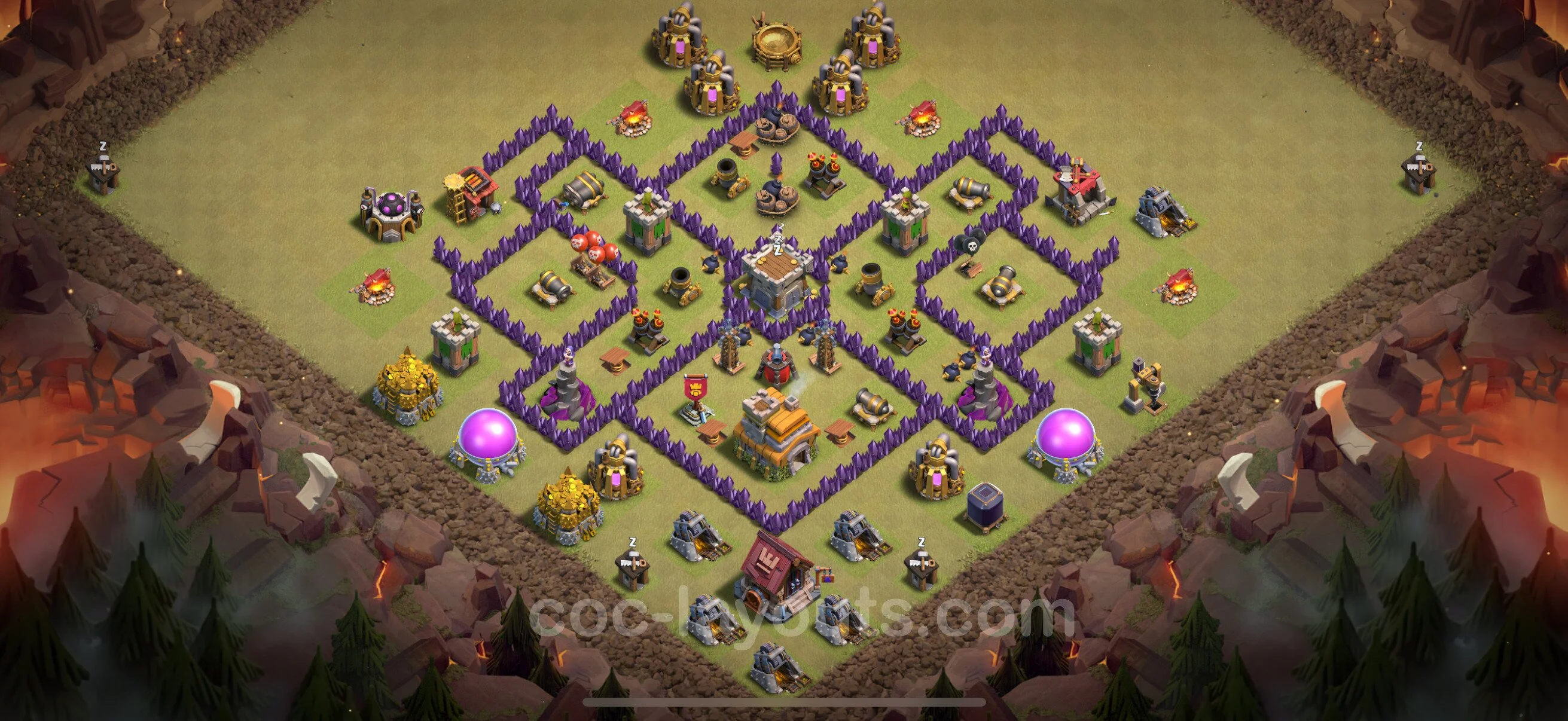 Top War Base TH7 with Link - Anti 3 Stars CWL Plan - Clash of Clans - (#142) — Wojna BH7