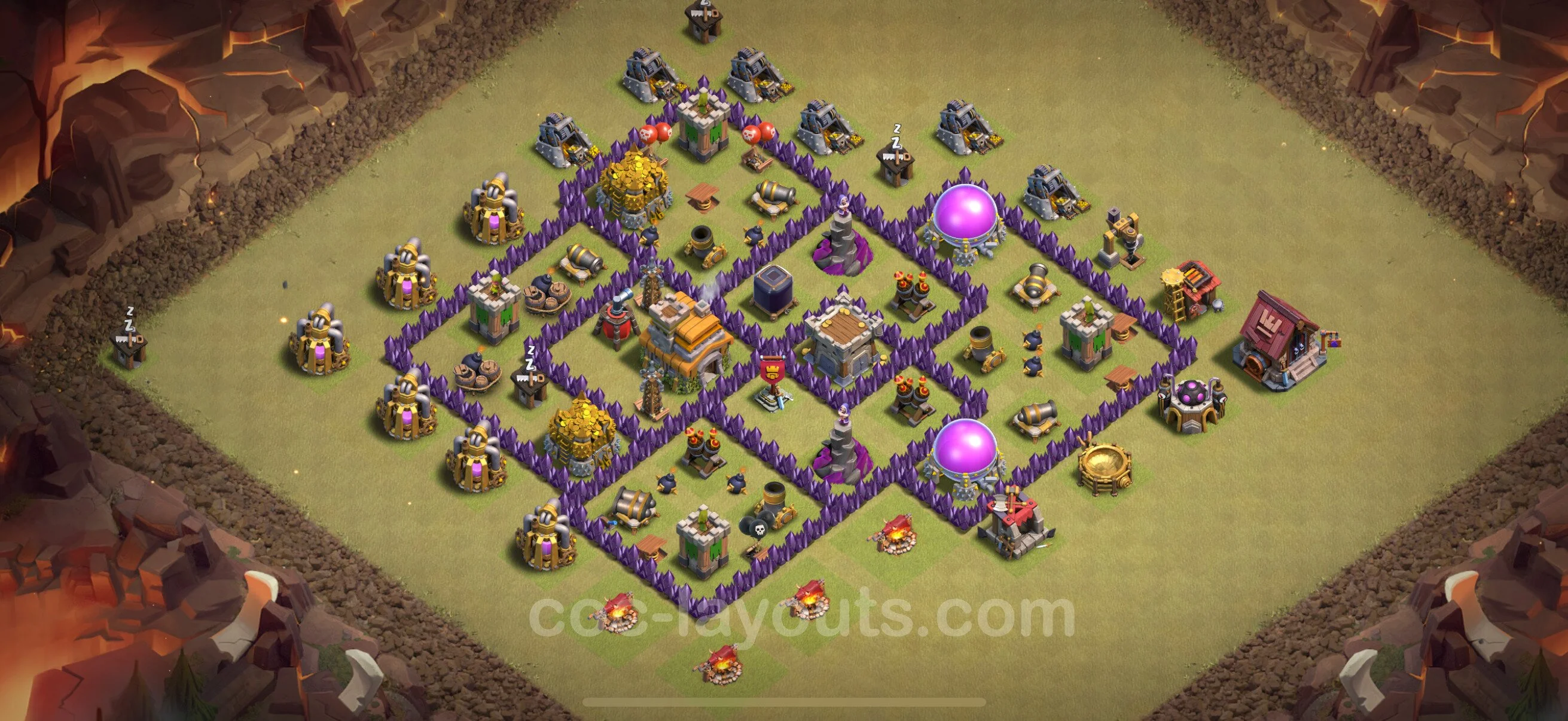 Top War Base TH7 with Link, Hybrid - Anti 2 Stars CWL Plan - Clash of Clans - (#153) — Wojna BH7