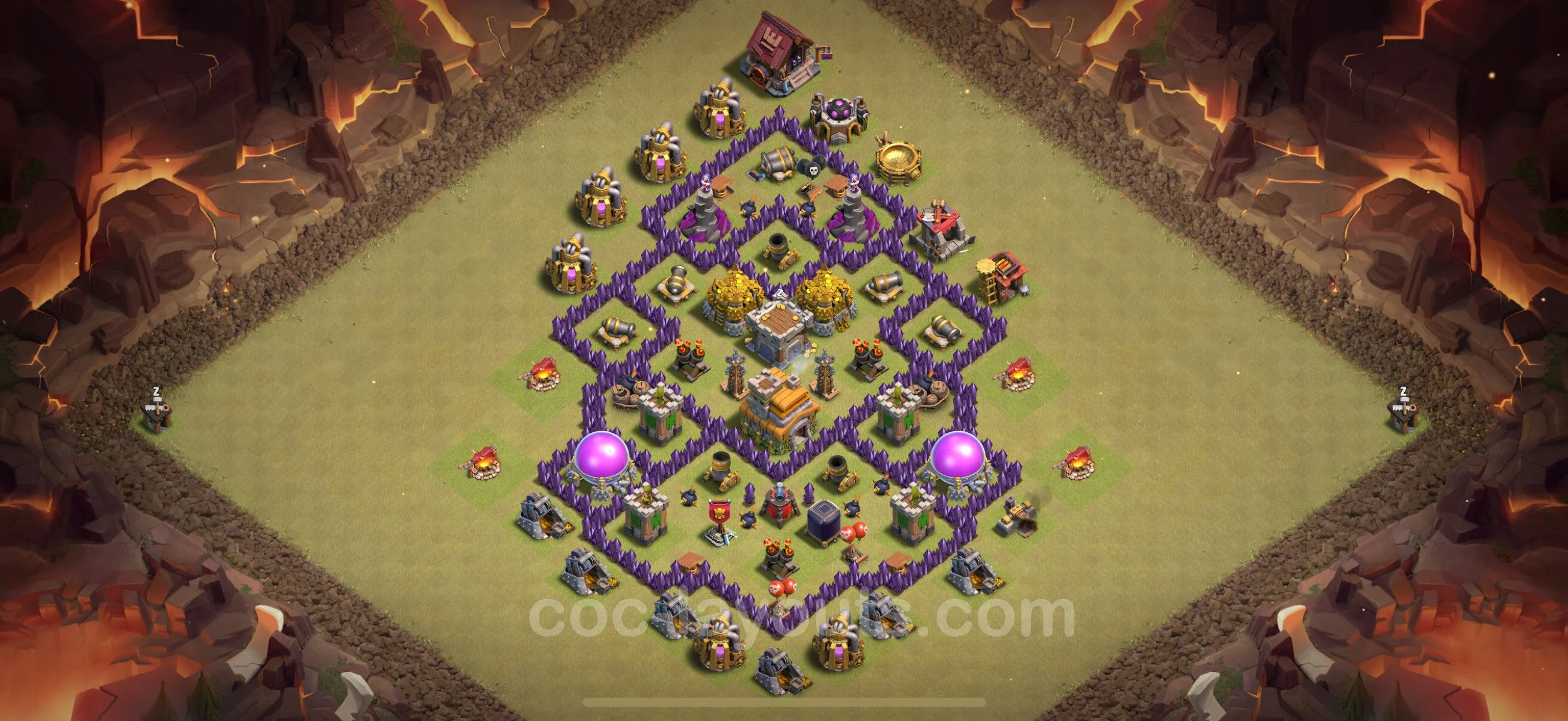 Top War Base TH7 with Link, Hybrid - Max Levels CWL Plan - Clash of Clans - (#154) — Війна BH7