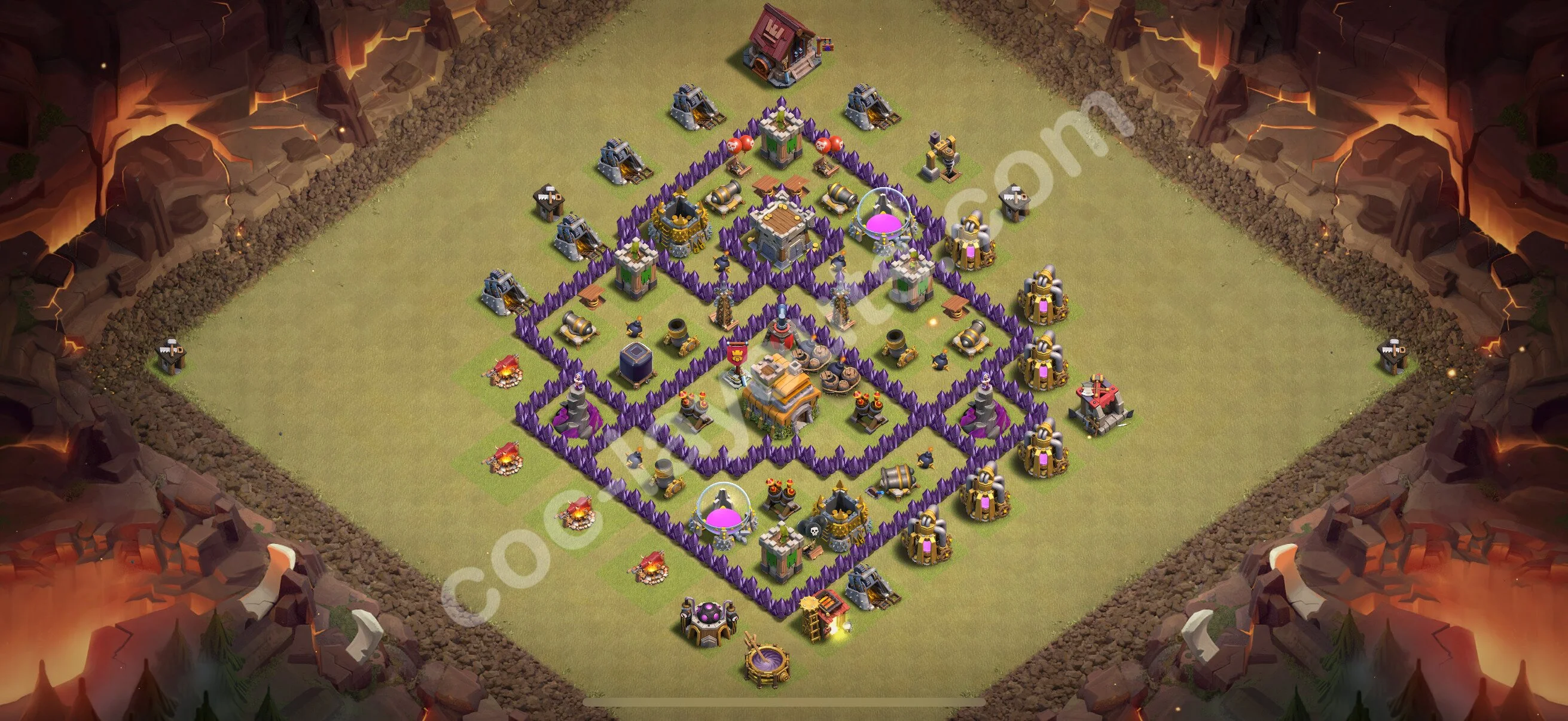Top War Base TH7 with Link, Hybrid - Anti 2 Stars CWL Plan 2026 - Clash of Clans - (#160) — ウォー BH7
