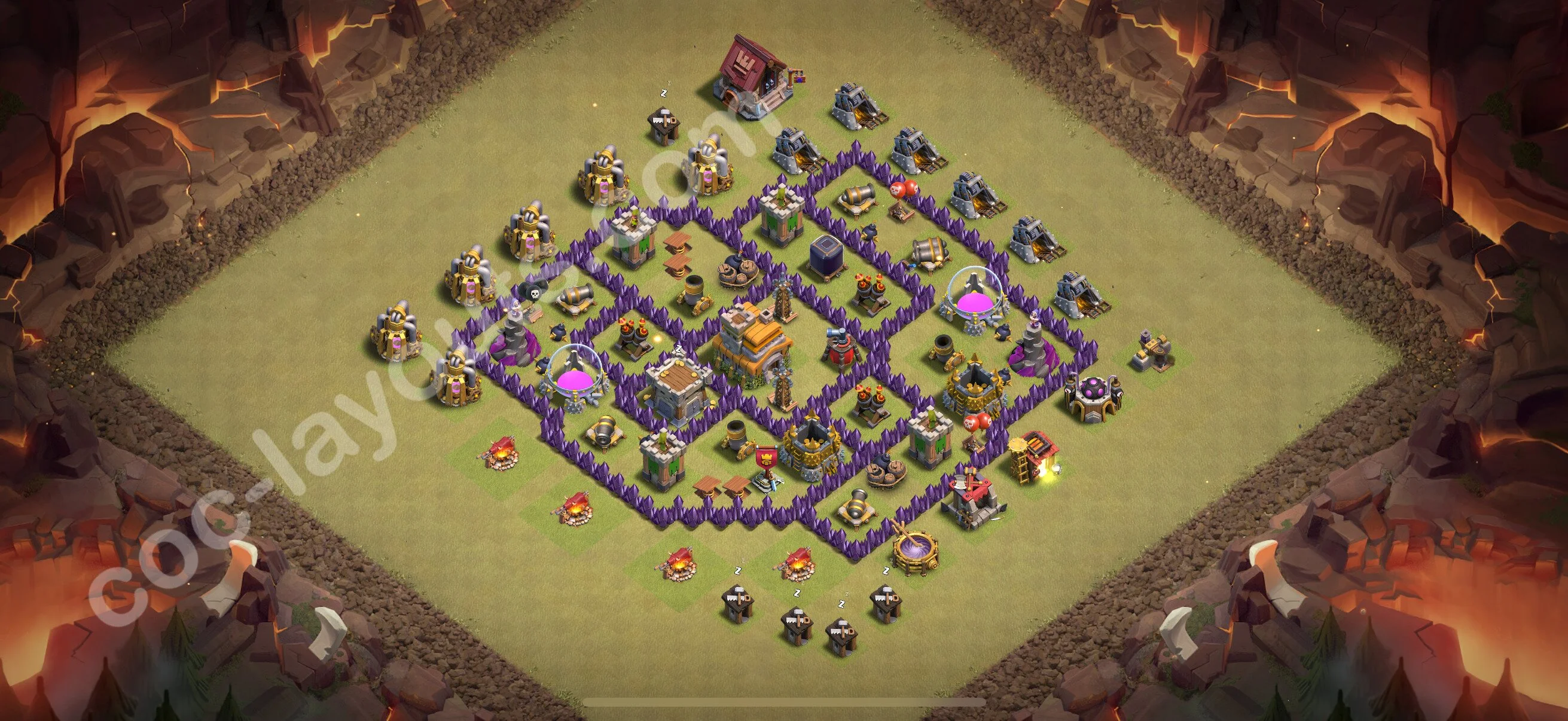 Top War Base TH7 with Link, Anti 3 Stars - CWL Defence Plan 2026 - Clash of Clans - (#165) — Oorlog BH7
