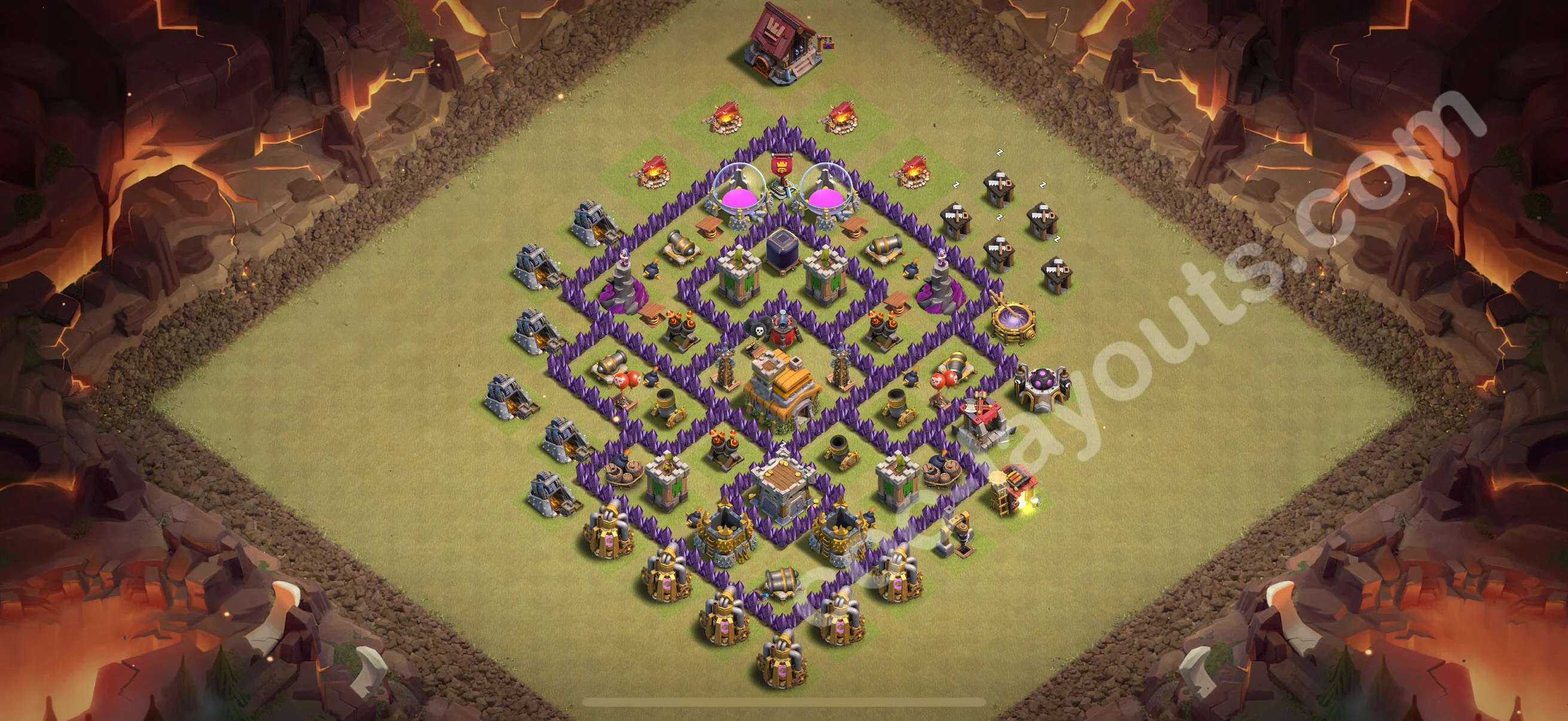 Top War Base TH7 with Link, Anti Everything - Anti 2 Stars CWL Plan 2026 - Clash of Clans - (#169) — Wojna BH7