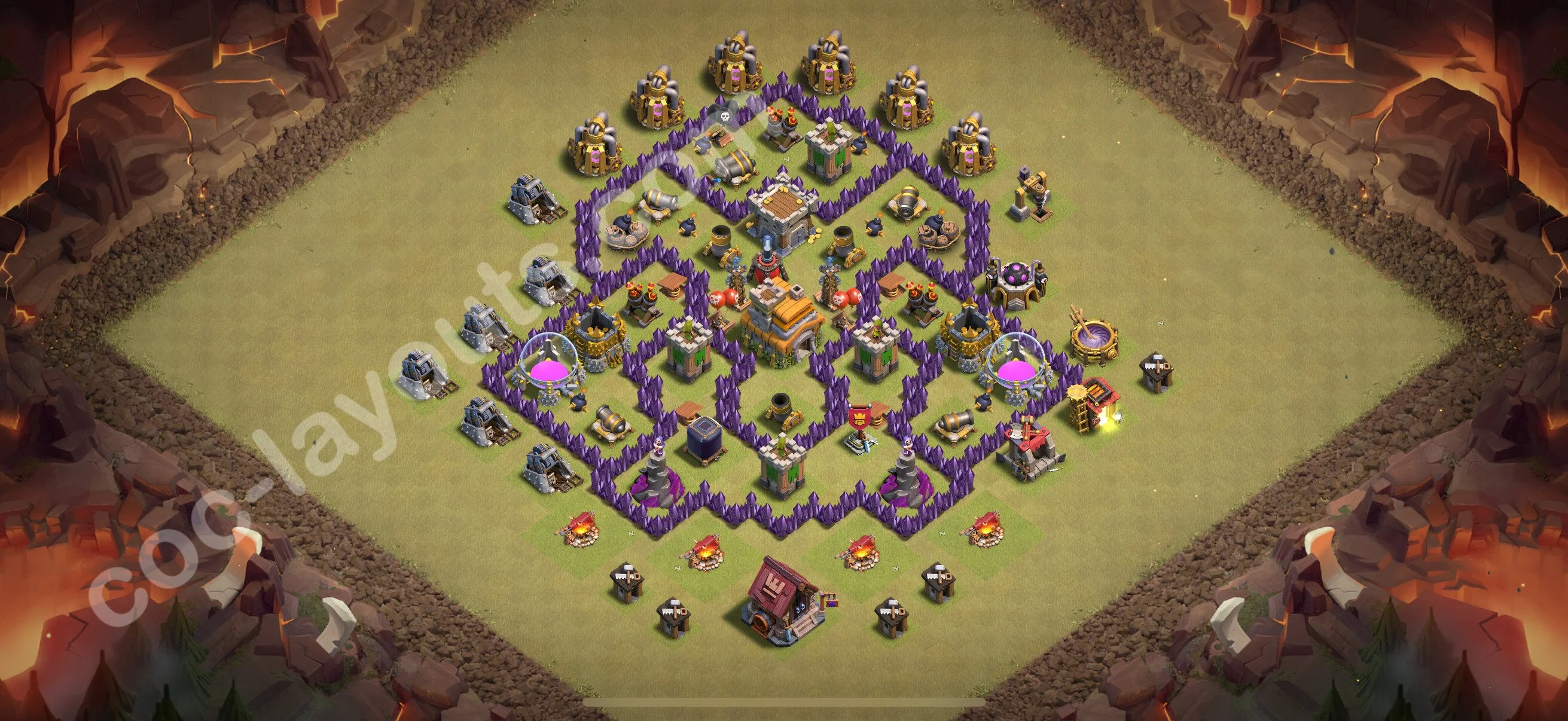Top War Base TH7 with Link, Anti Everything - Anti 3 Stars CWL Plan 2026 - Clash of Clans - (#170) — Война BH7