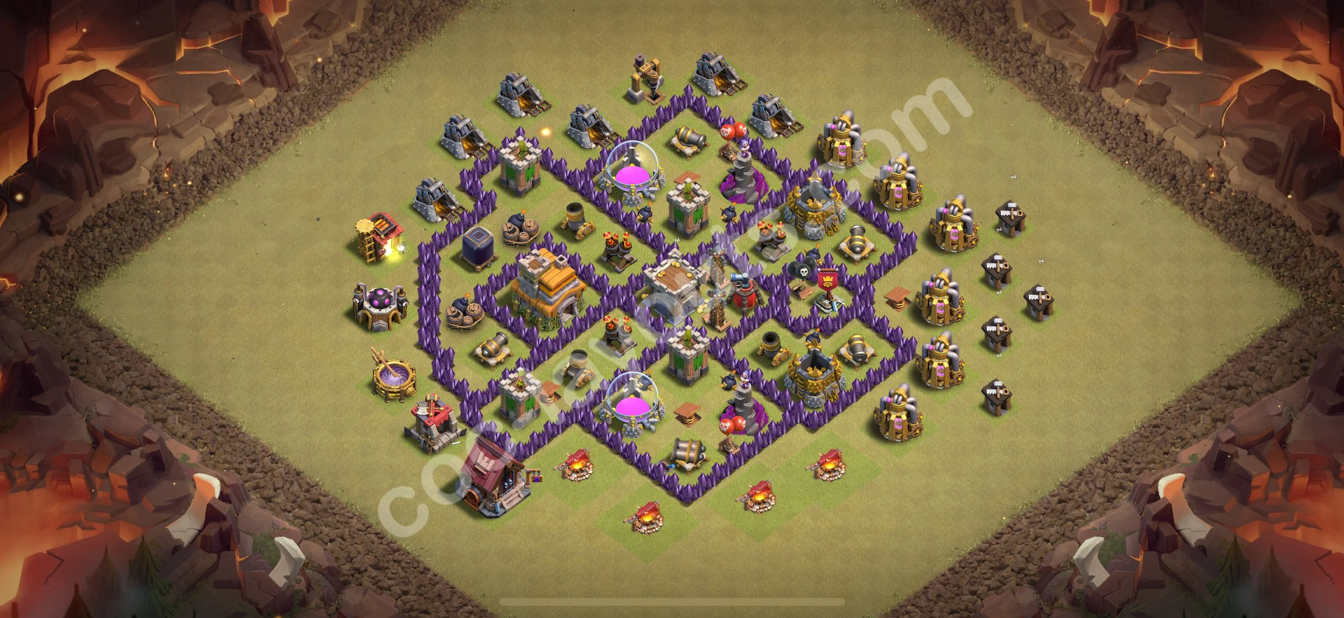 Top War Base TH7 with Link, Hybrid - Anti 2 Stars CWL Plan 2026 - Clash of Clans - (#171) — Война BH7