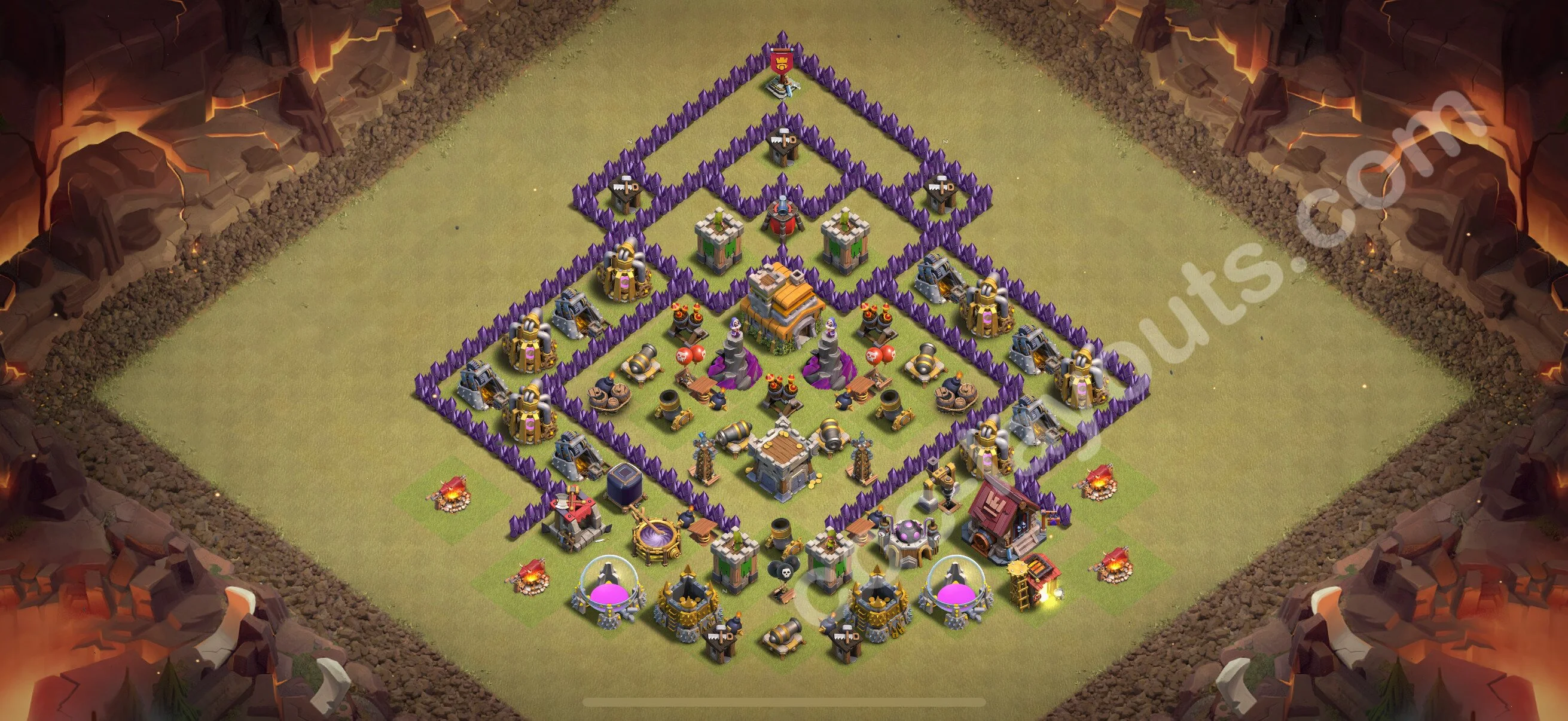Top War Base TH7 with Link - CWL Defence Plan 2026 - Clash of Clans - (#172) — Война BH7