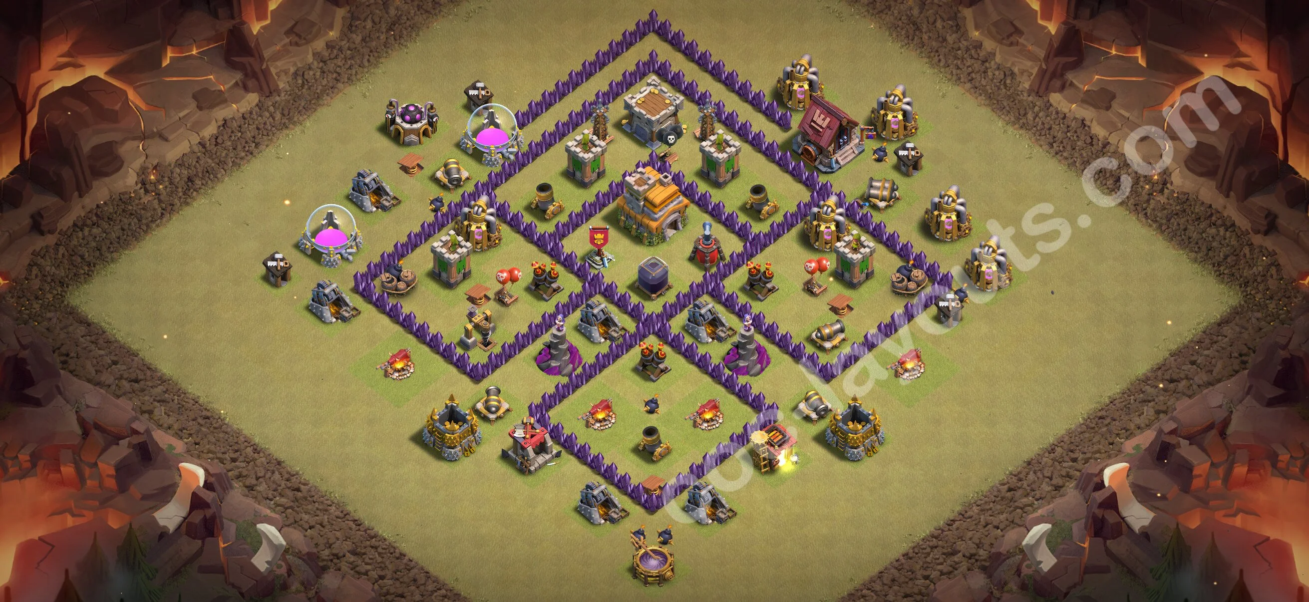Top War Base TH7 with Link - Anti 3 Stars CWL Plan 2026 - Clash of Clans - (#173) — War BH7