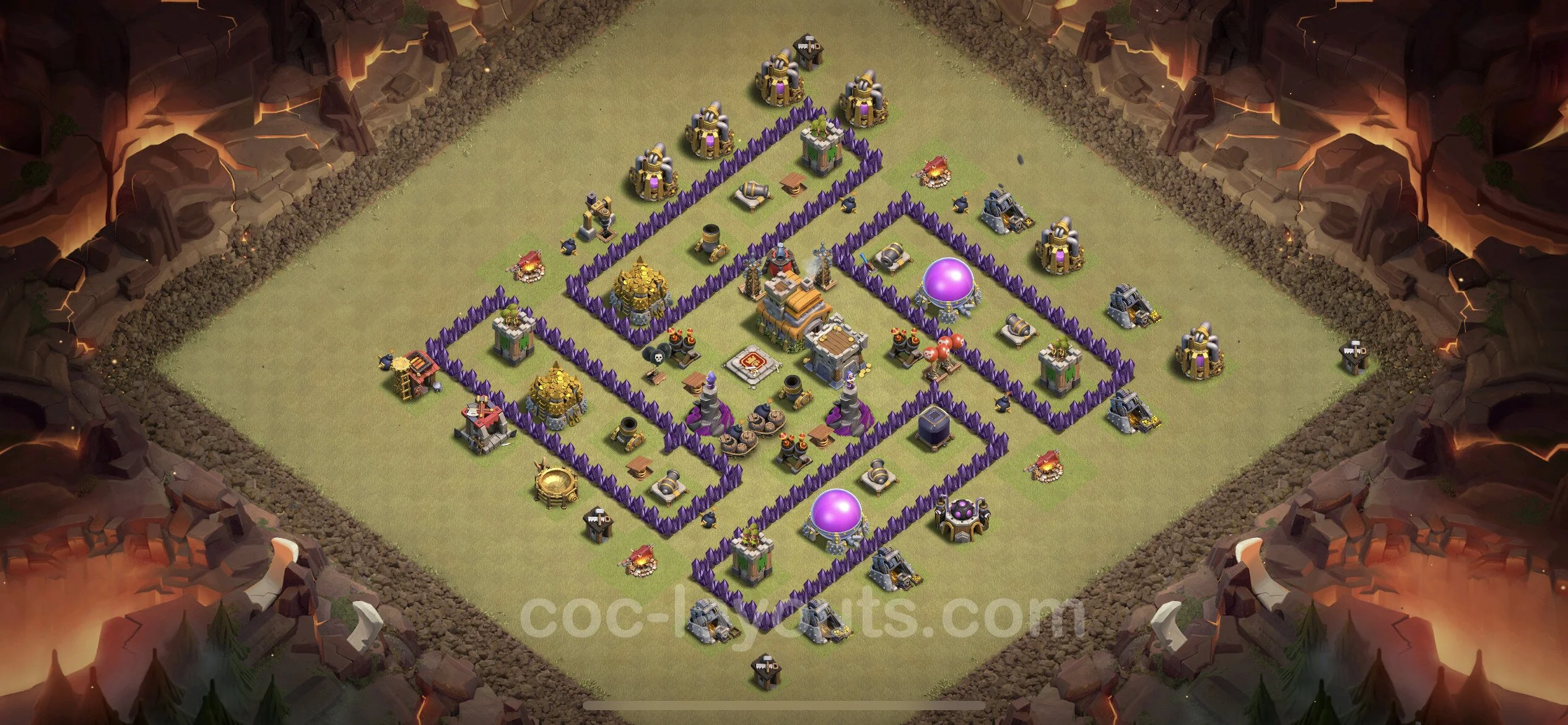 Top War Base TH7 with Link, Anti Air / Dragon - CWL Defence Plan - Clash of Clans - (#18) — Война BH7