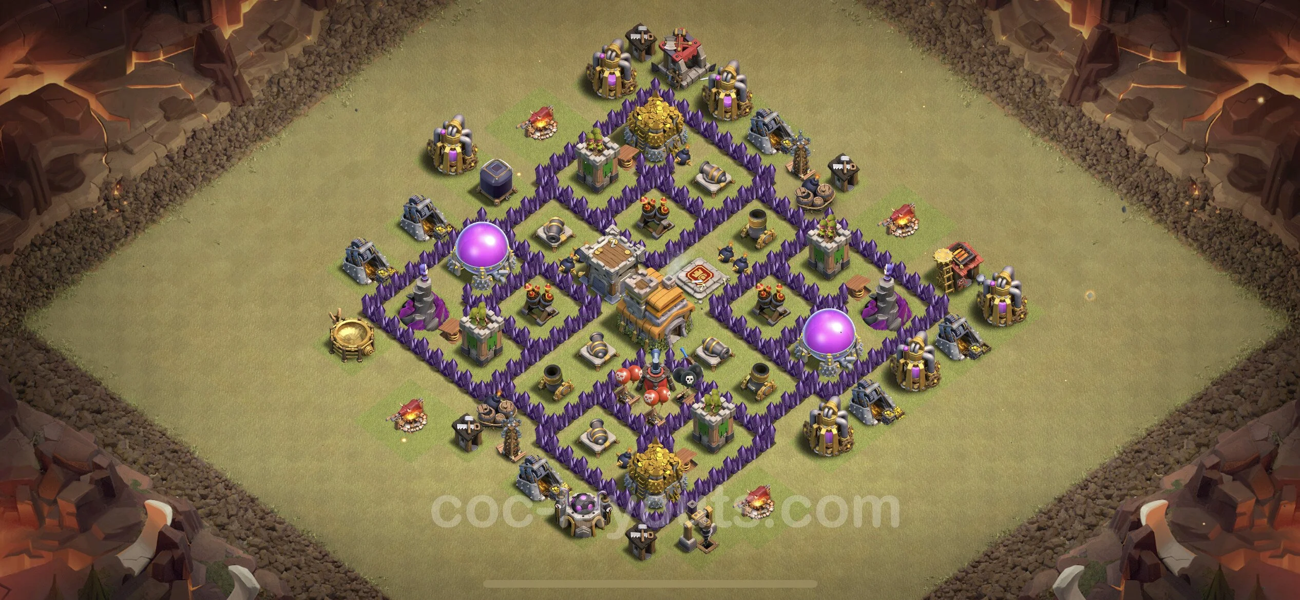 Top War Base TH7 with Link, Anti Everything - Anti 2 Stars CWL Plan - Clash of Clans - (#19) — Savaş BH7