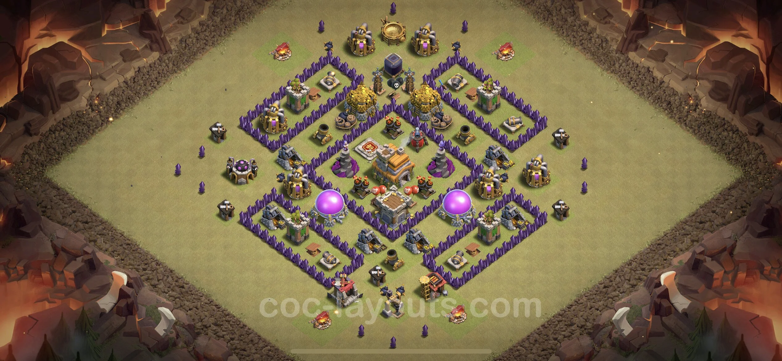 Top War Base TH7 with Link, Anti Everything - Anti 2 Stars CWL Plan - Clash of Clans - (#23) — War BH7