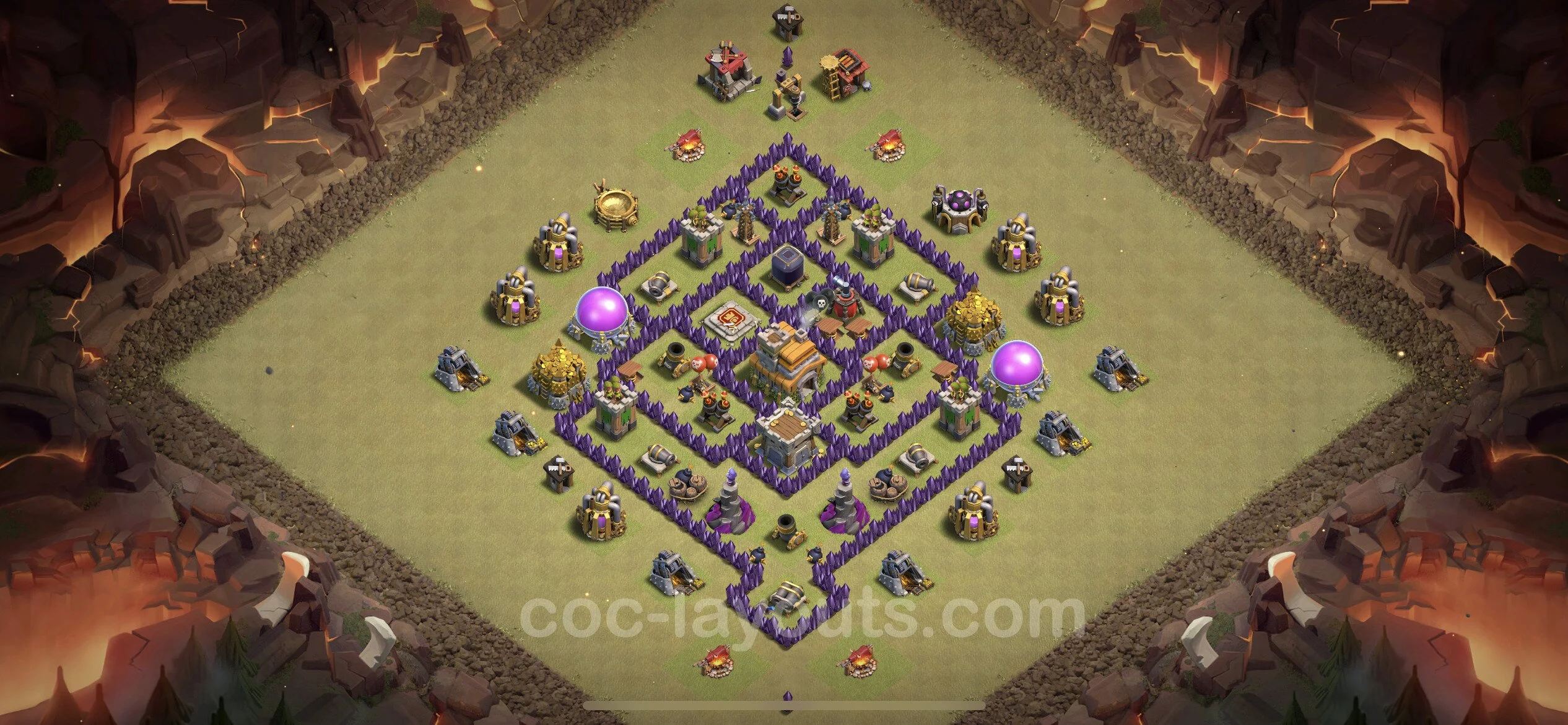 Top War Base TH7 with Link, Anti Everything - Anti 3 Stars CWL Plan - Clash of Clans - (#26) — Oorlog BH7
