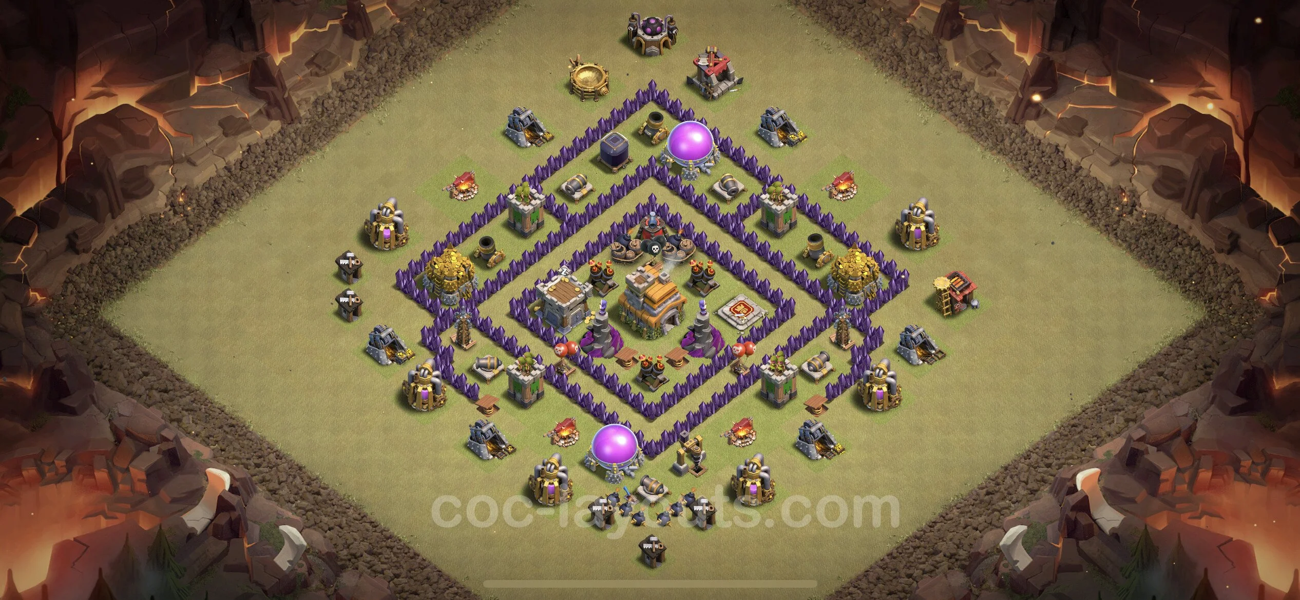 Top War Base TH7 with Link, Anti Air / Dragon - Anti 3 Stars CWL Plan - Clash of Clans - (#28) — War BH7