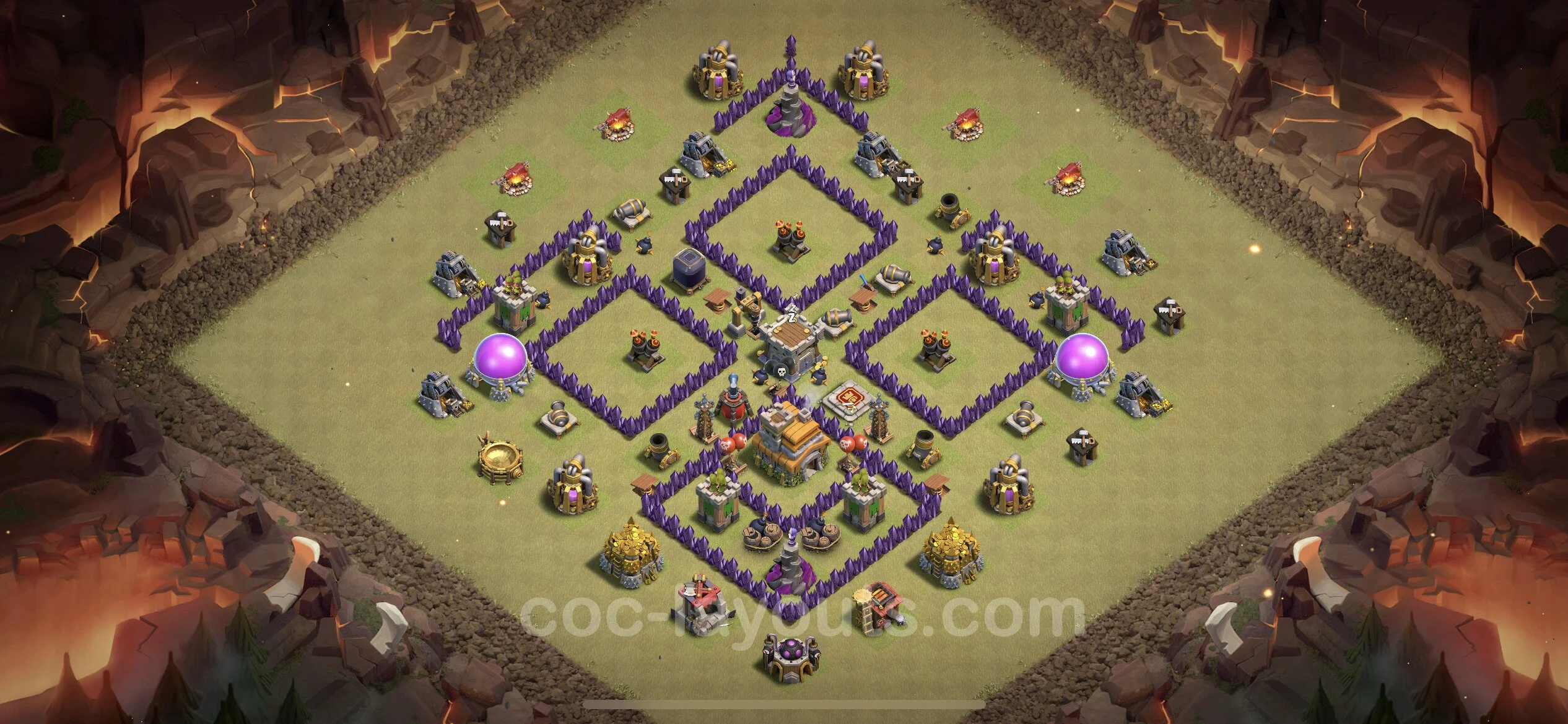 Top War Base TH7 with Link, Anti Air / Dragon - Anti 3 Stars CWL Plan - Clash of Clans - (#3)