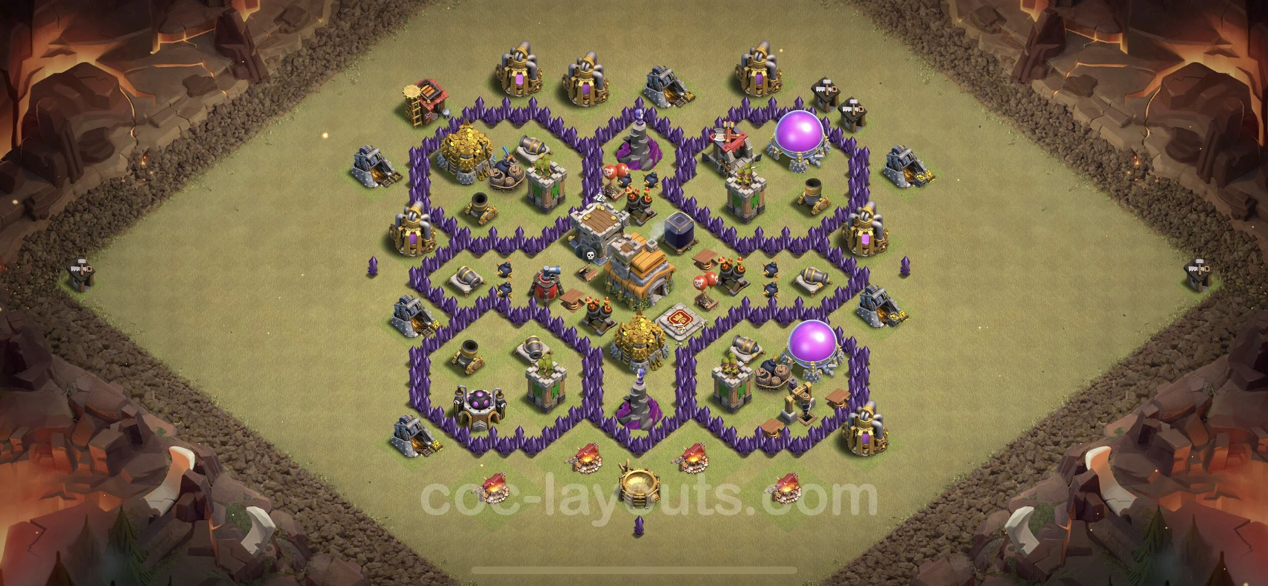 Top War Base TH7 with Link, Anti Air / Dragon - Anti 2 Stars CWL Plan - Clash of Clans - (#37) — वॉर BH7