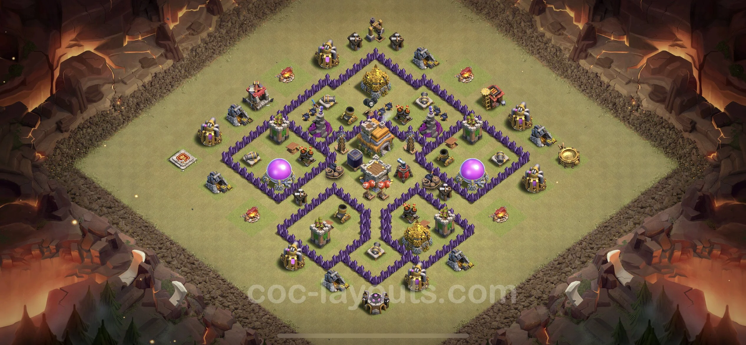 Top War Base TH7 with Link, Hybrid - Anti 3 Stars CWL Plan - Clash of Clans - (#39) — Війна BH7