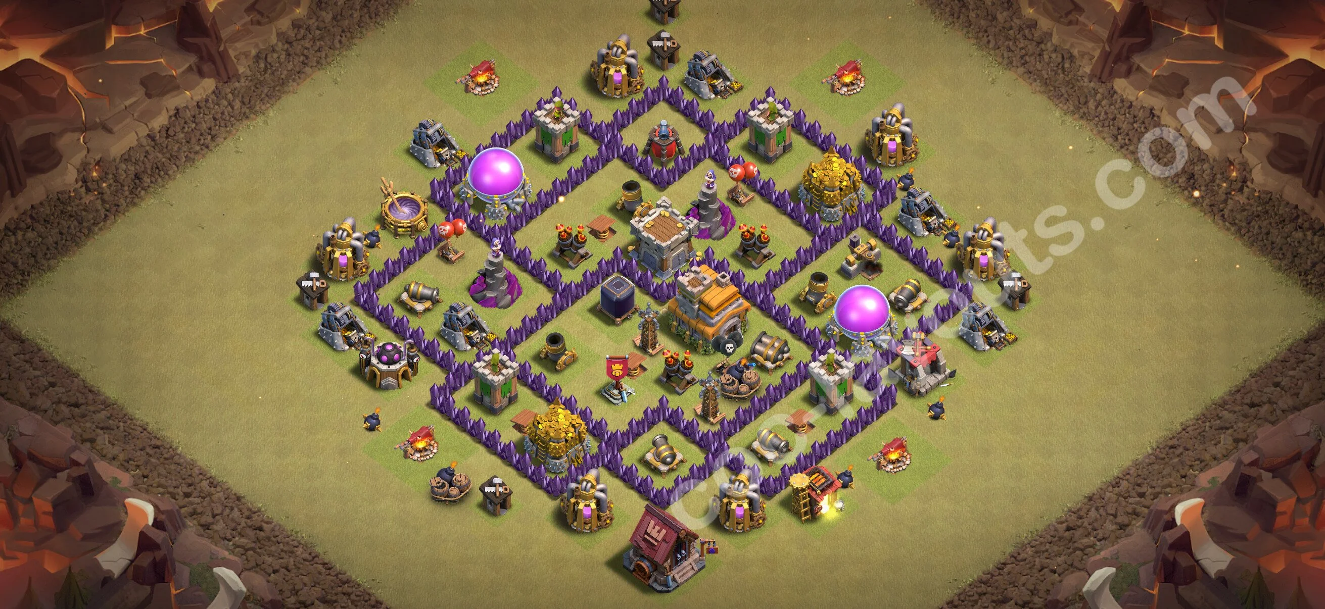 Top War Base TH7 with Link, Anti Everything - Anti 2 Stars CWL Plan 2026 - Clash of Clans - (#4)