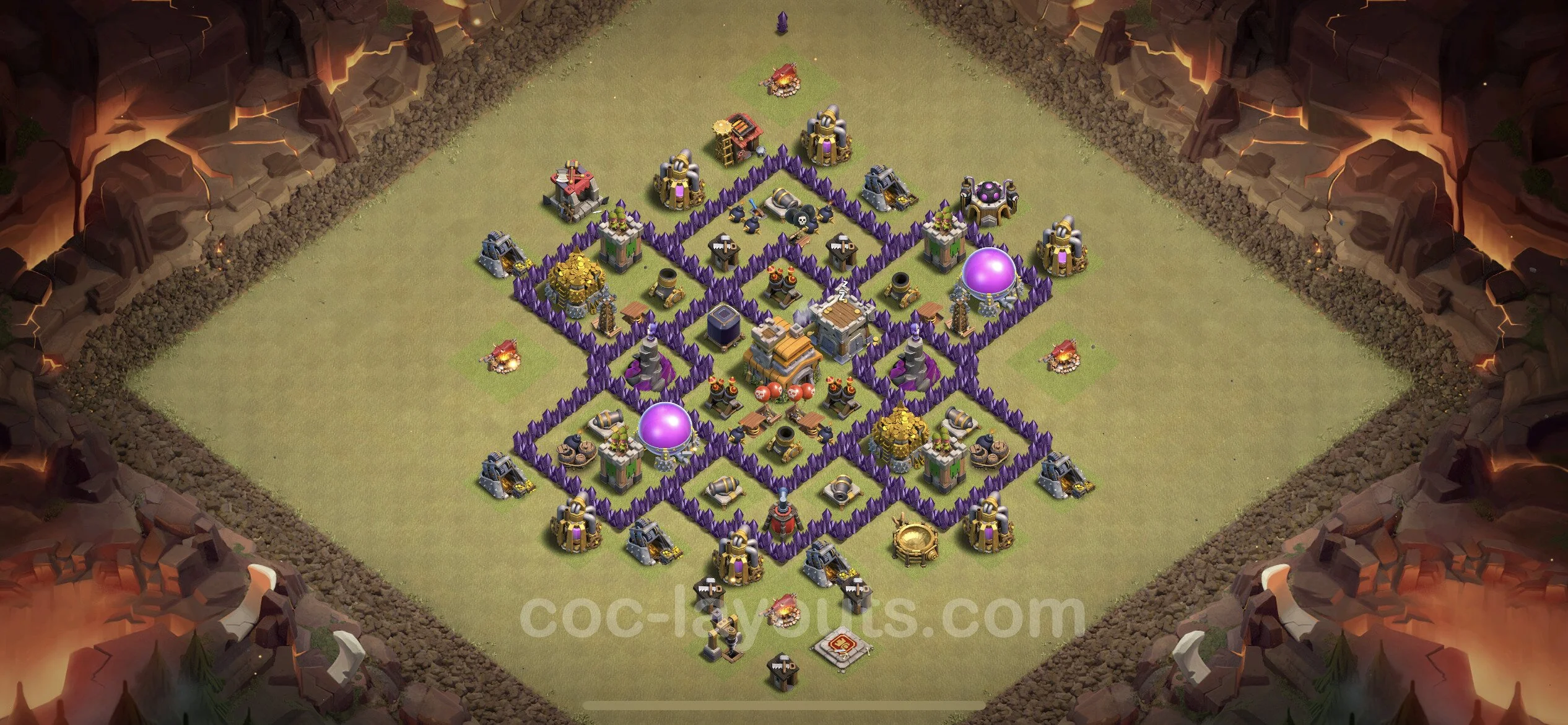 Top War Base TH7 with Link, Anti Everything - Anti 2 Stars CWL Plan - Clash of Clans - (#40) — Oorlog BH7