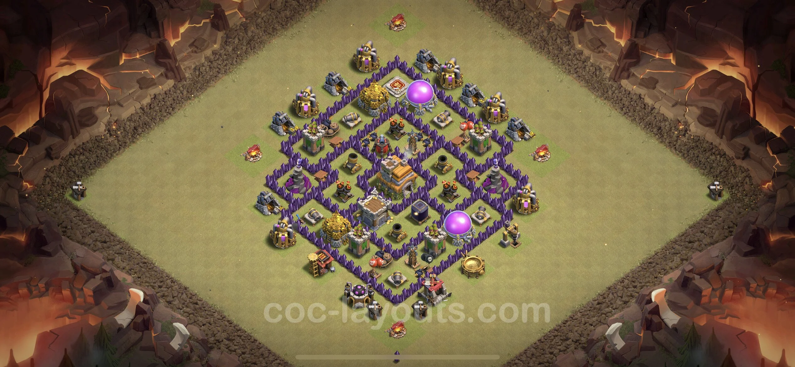 Top War Base TH7 with Link, Anti 3 Stars, Anti Everything - CWL Defence Plan - Clash of Clans - (#45) — War BH7