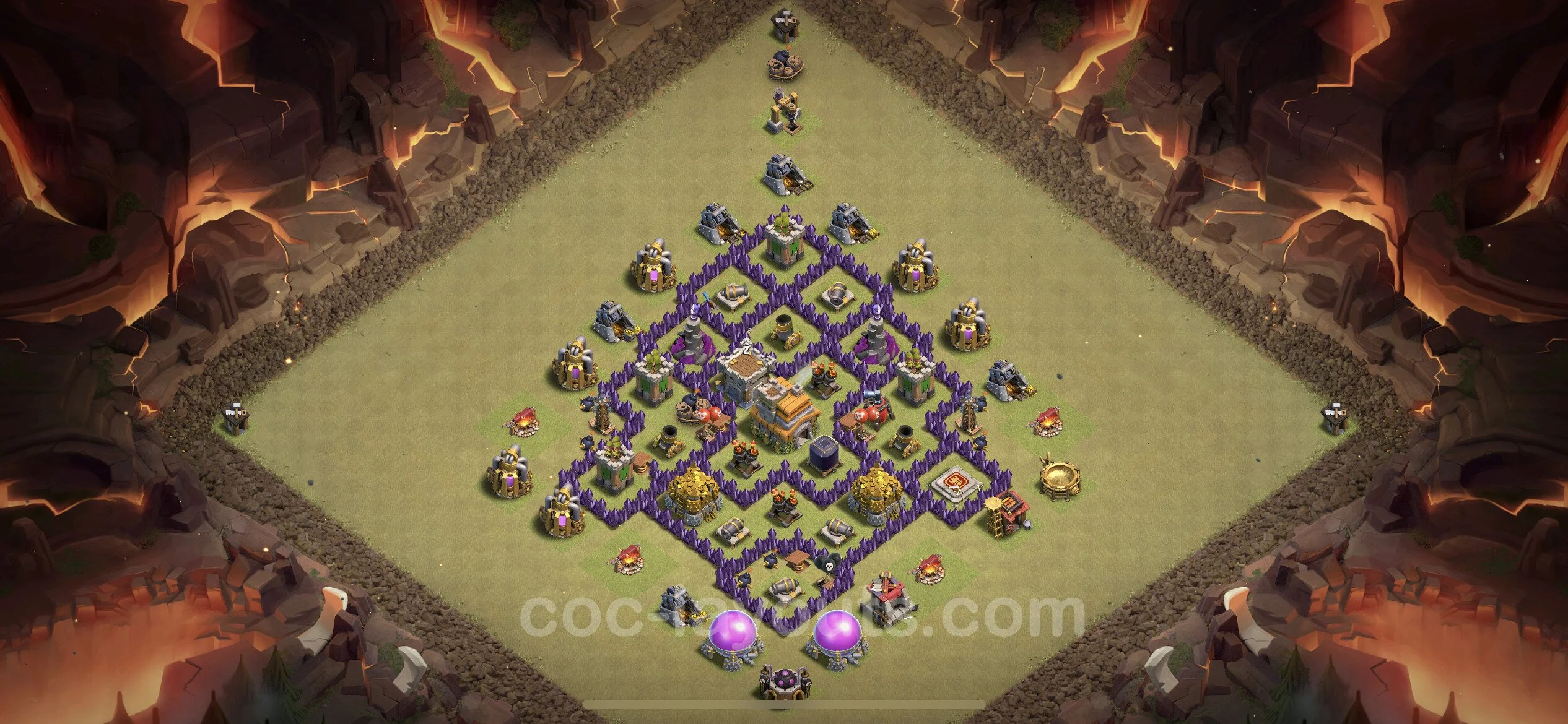 Top War Base TH7 with Link, Anti Everything - Max Levels CWL Plan - Clash of Clans - (#48) — Wojna BH7