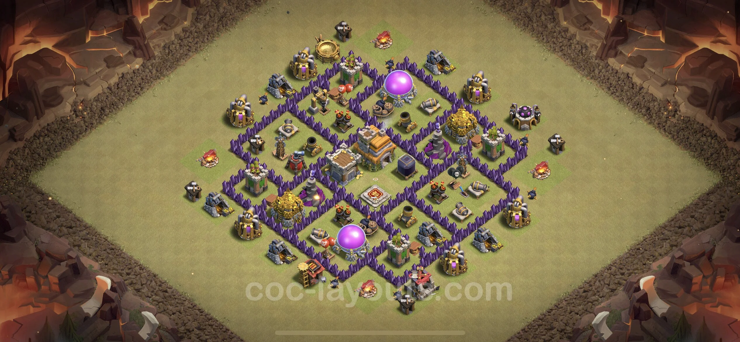 Top War Base TH7 with Link, Anti Everything - Anti 3 Stars CWL Plan - Clash of Clans - (#6)