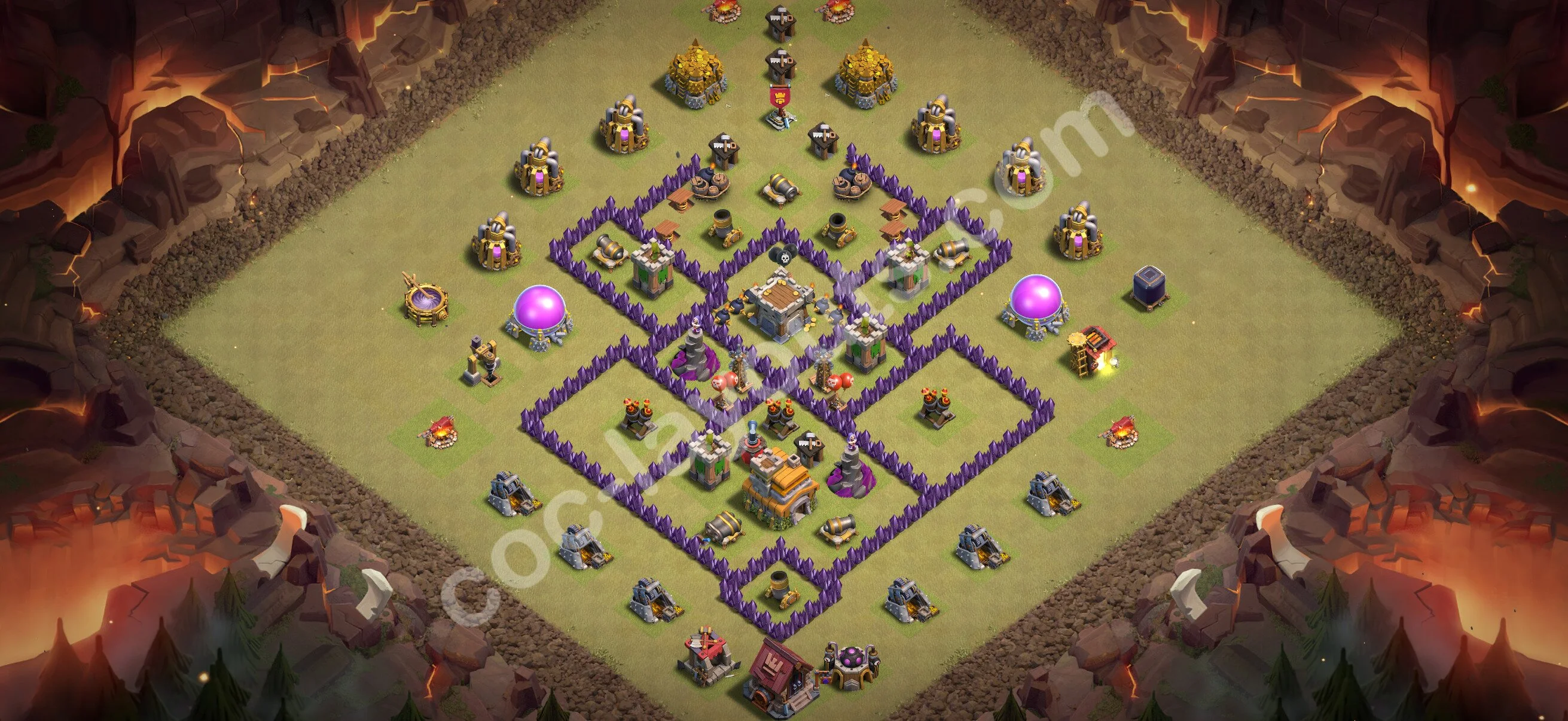 Top War Base TH7 with Link, Anti Everything - Anti 3 Stars CWL Plan 2026 - Clash of Clans - (#60) — Guerre BH7
