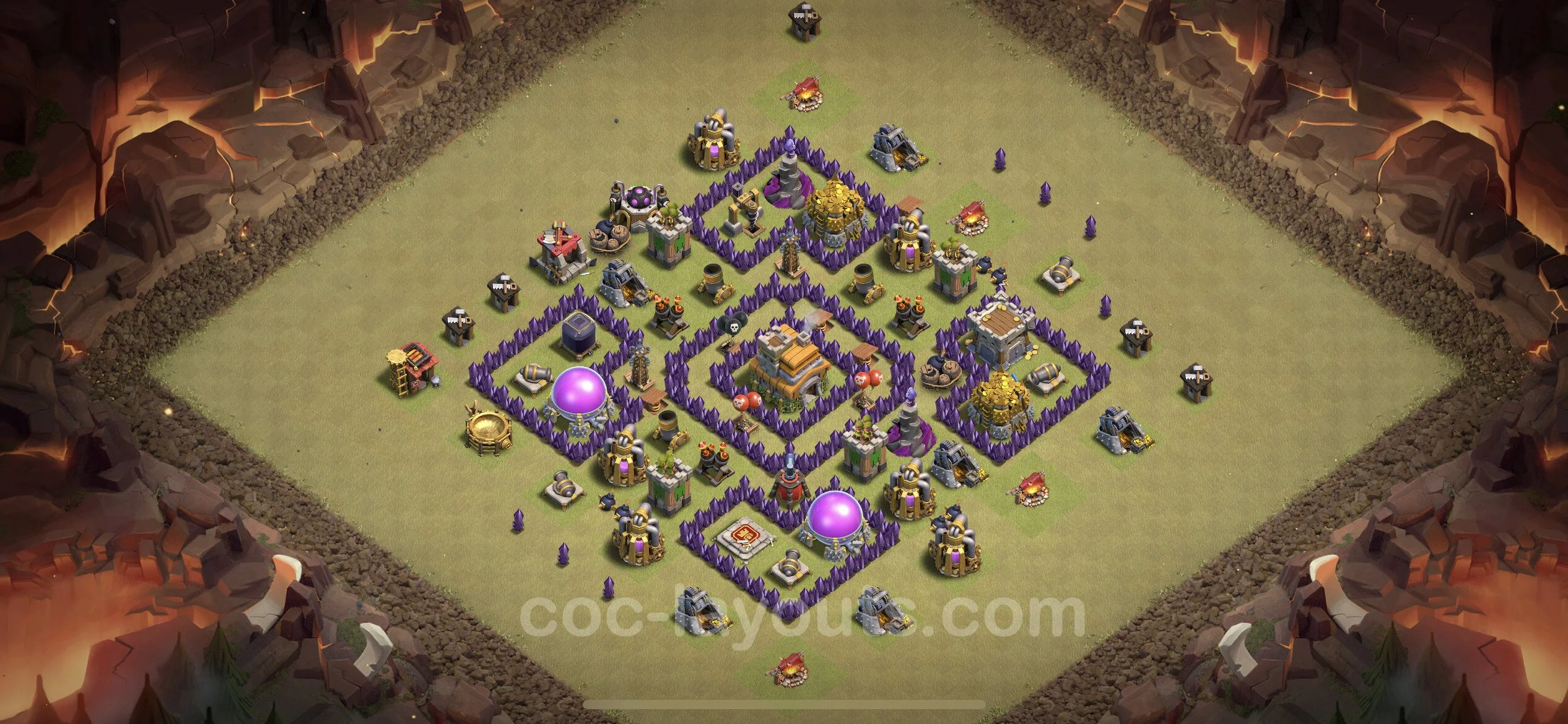 Top War Base TH7 with Link, Anti Air / Dragon, Hybrid - CWL Defence Plan - Clash of Clans - (#62) — Wojna BH7