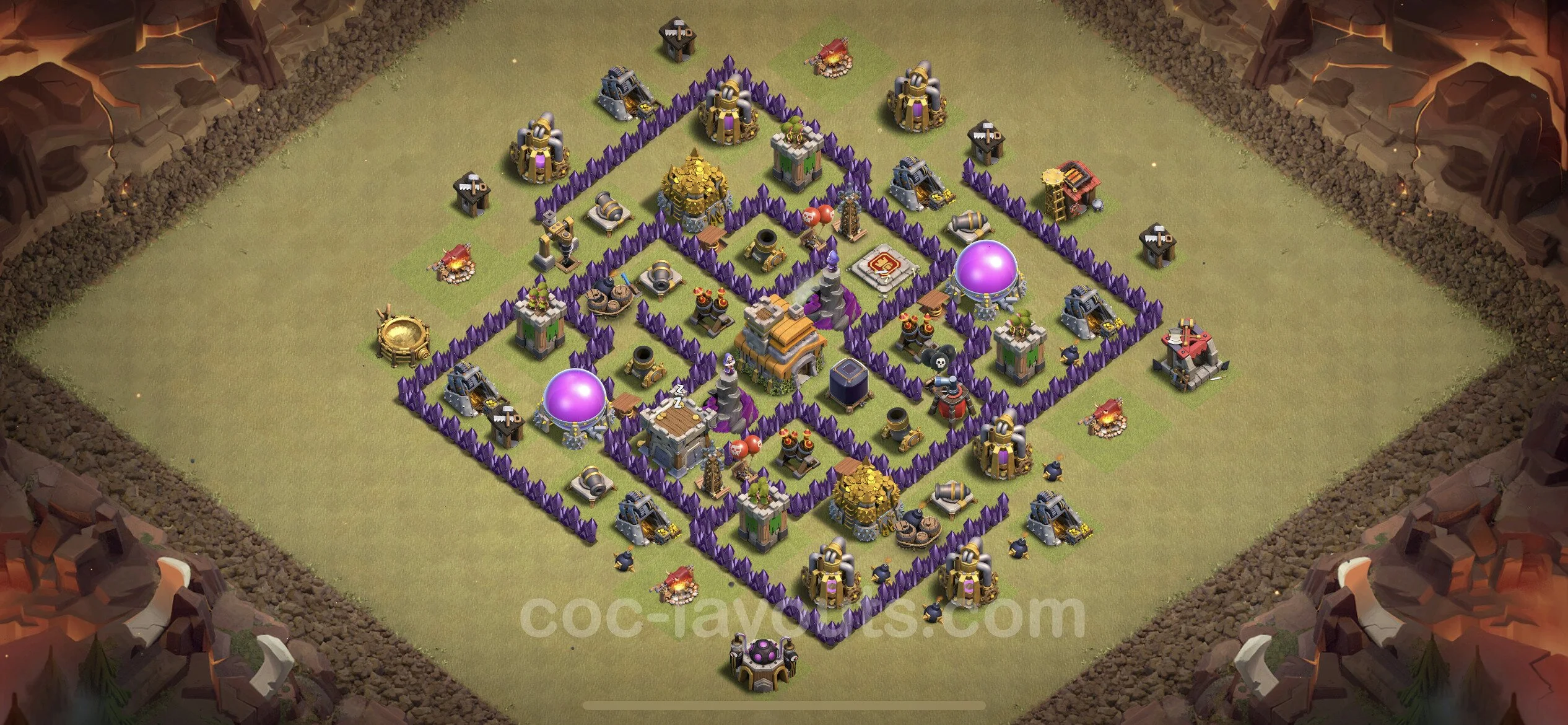 Top War Base TH7 with Link, Anti Everything - Anti 3 Stars CWL Plan - Clash of Clans - (#64) — Savaş BH7