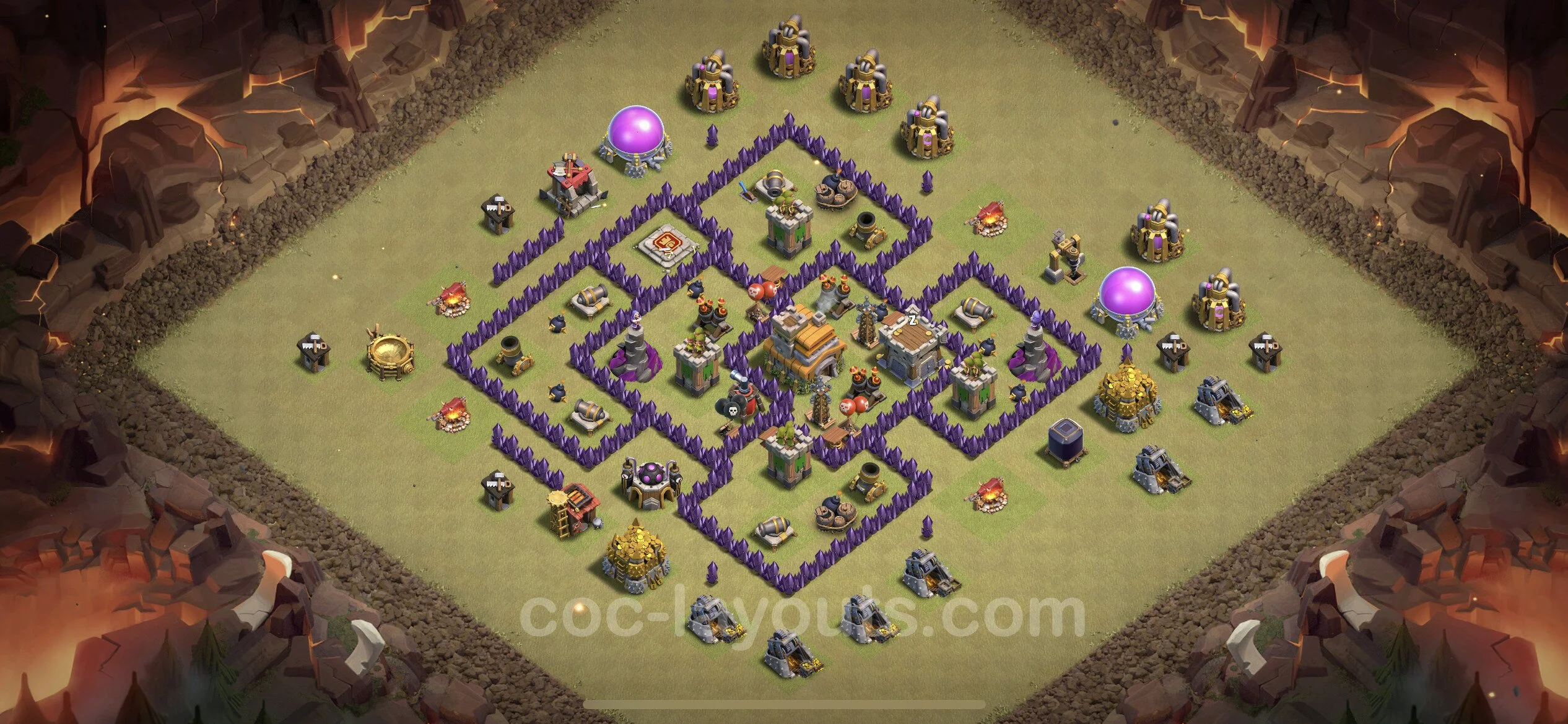 Top War Base TH7 with Link, Anti Everything - Anti 3 Stars CWL Plan - Clash of Clans - (#66) — Oorlog BH7