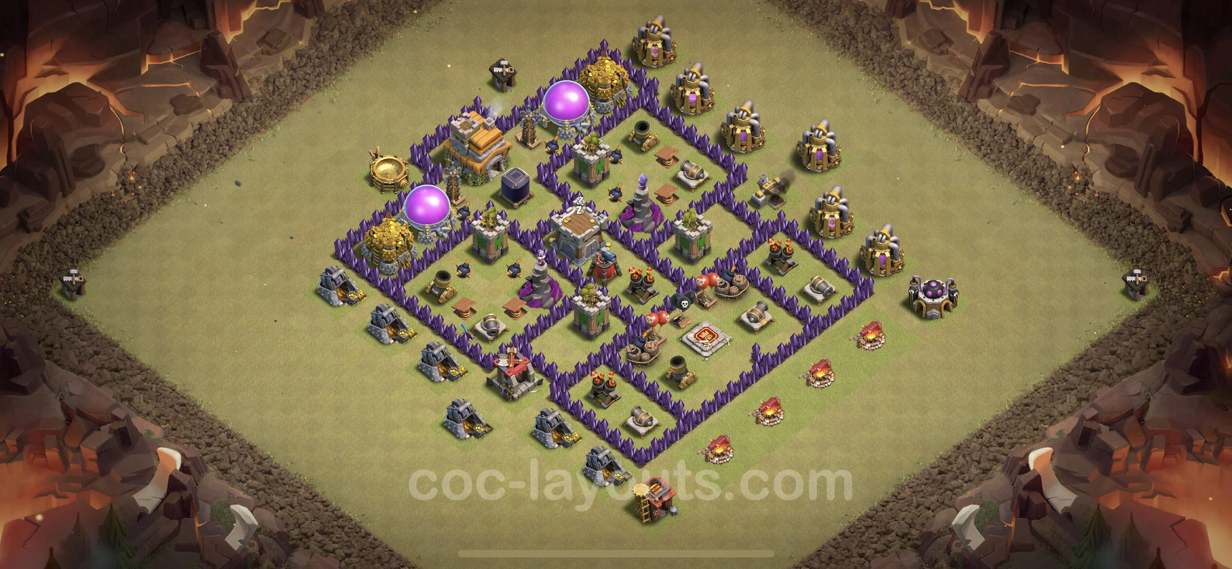 Top War Base TH7 with Link, Anti Everything - Max Levels CWL Plan - Clash of Clans - (#69) — Wojna BH7