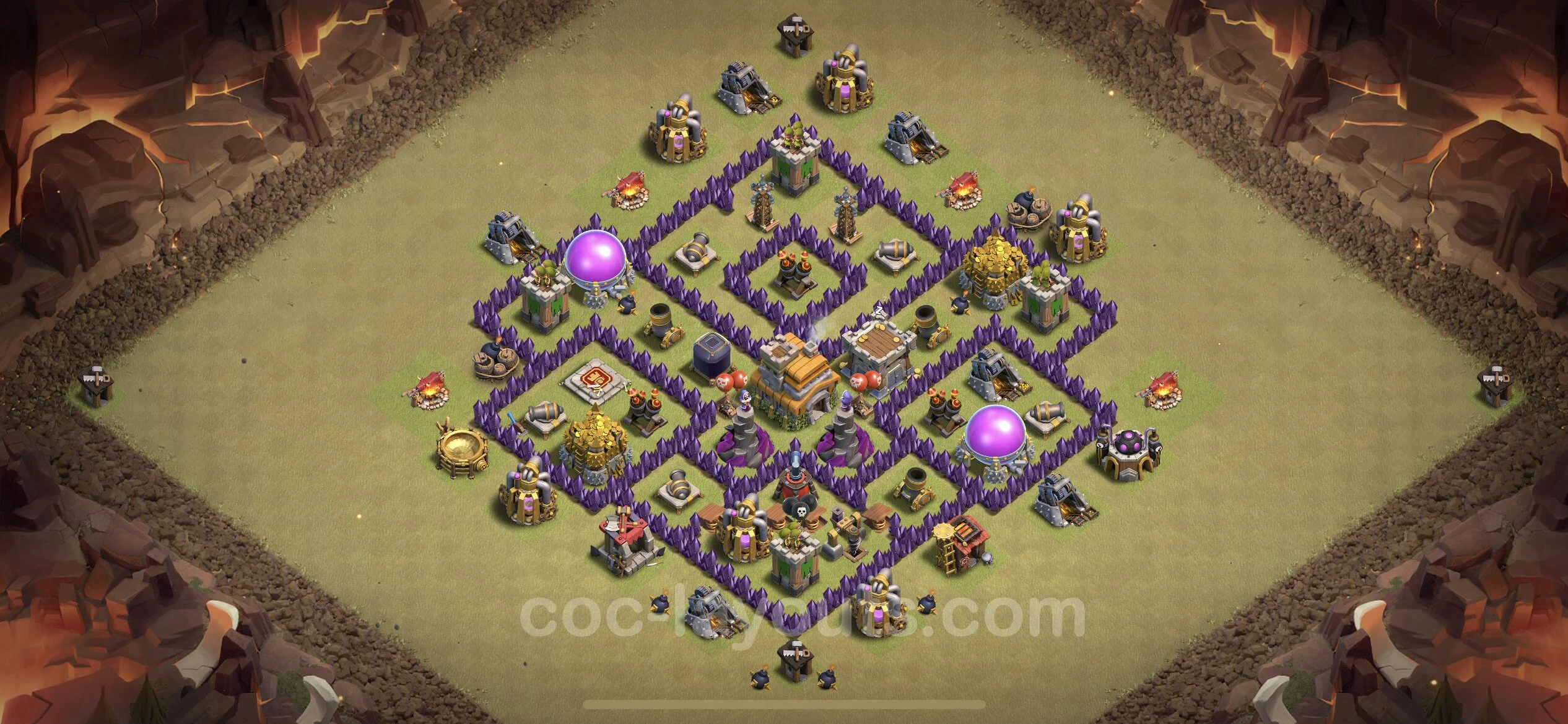 Top War Base TH7 with Link, Anti Air / Dragon - Anti 3 Stars CWL Plan - Clash of Clans - (#71) — Oorlog BH7