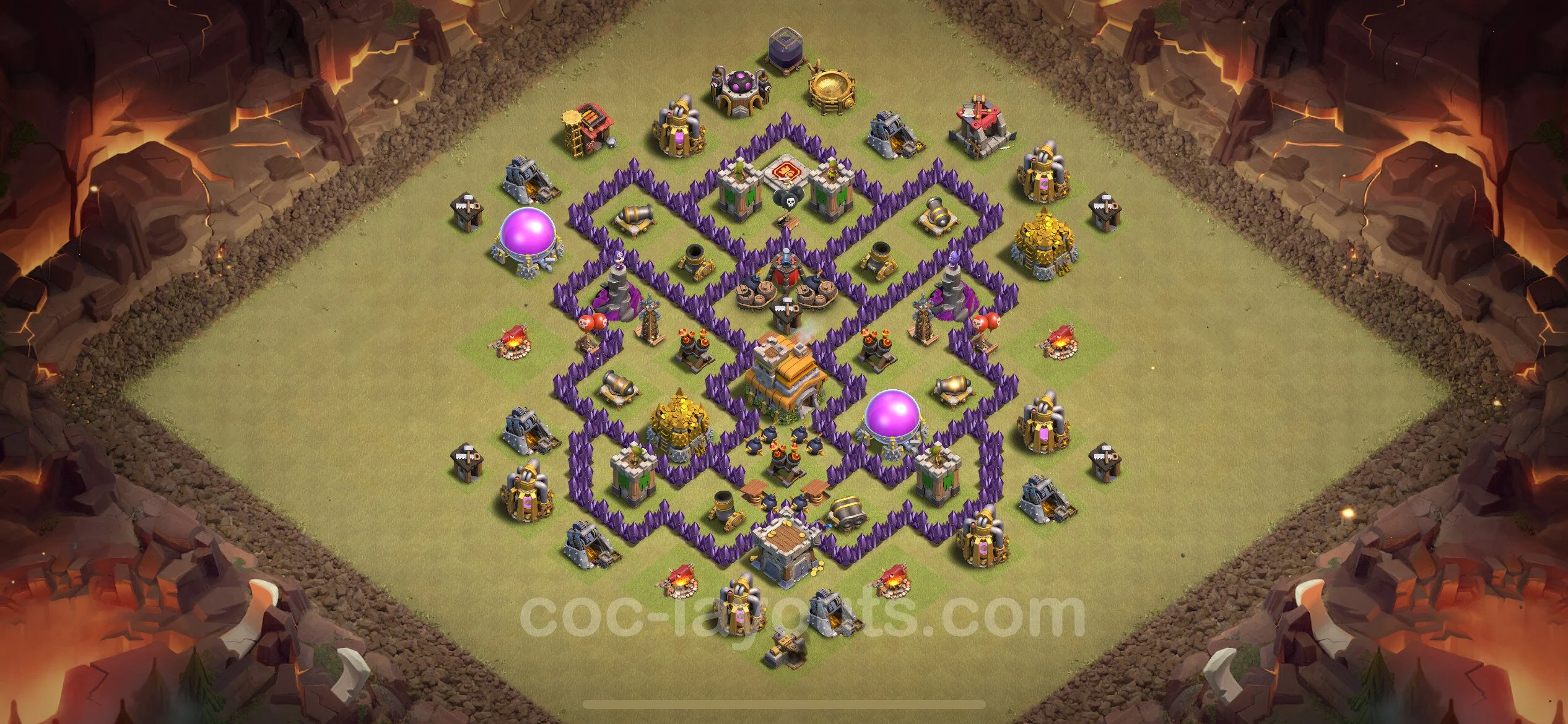 Top War Base TH7 with Link, Anti Everything - Max Levels CWL Plan - Clash of Clans - (#73) — Krieg BH7