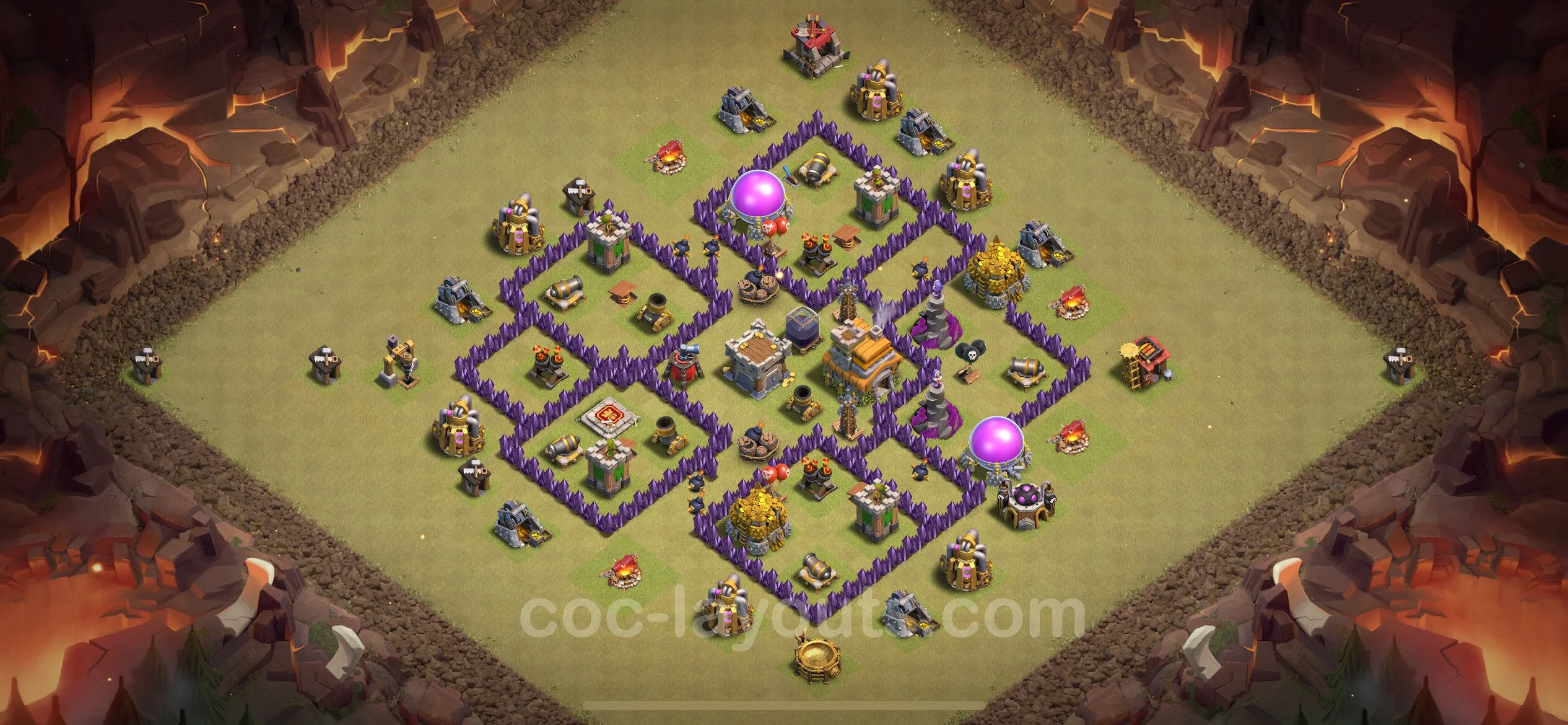 Top War Base TH7 with Link, Anti Air / Dragon - Anti 3 Stars CWL Plan - Clash of Clans - (#78) — Війна BH7