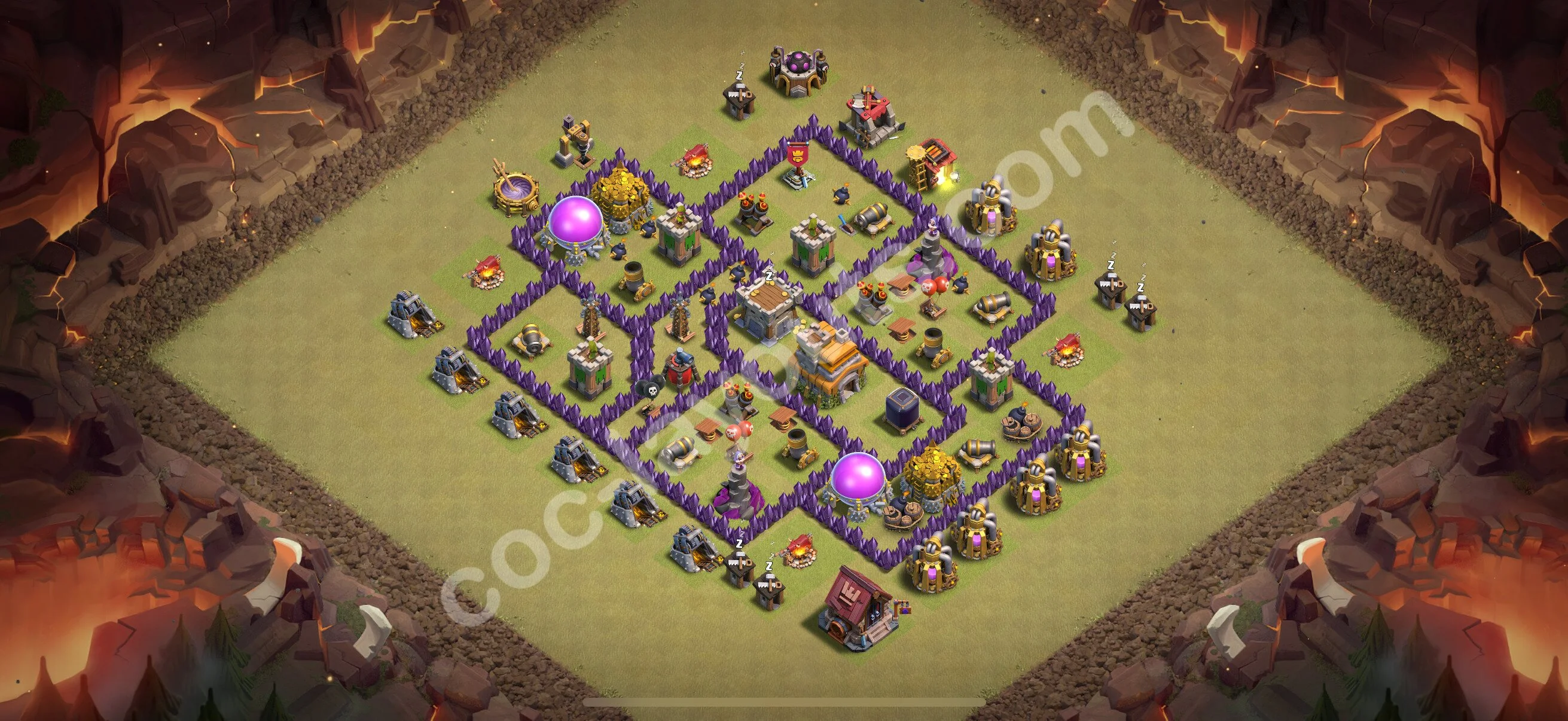 Top War Base TH7 with Link, Anti Everything - Anti 2 Stars CWL Plan 2026 - Clash of Clans - (#80) — Wojna BH7