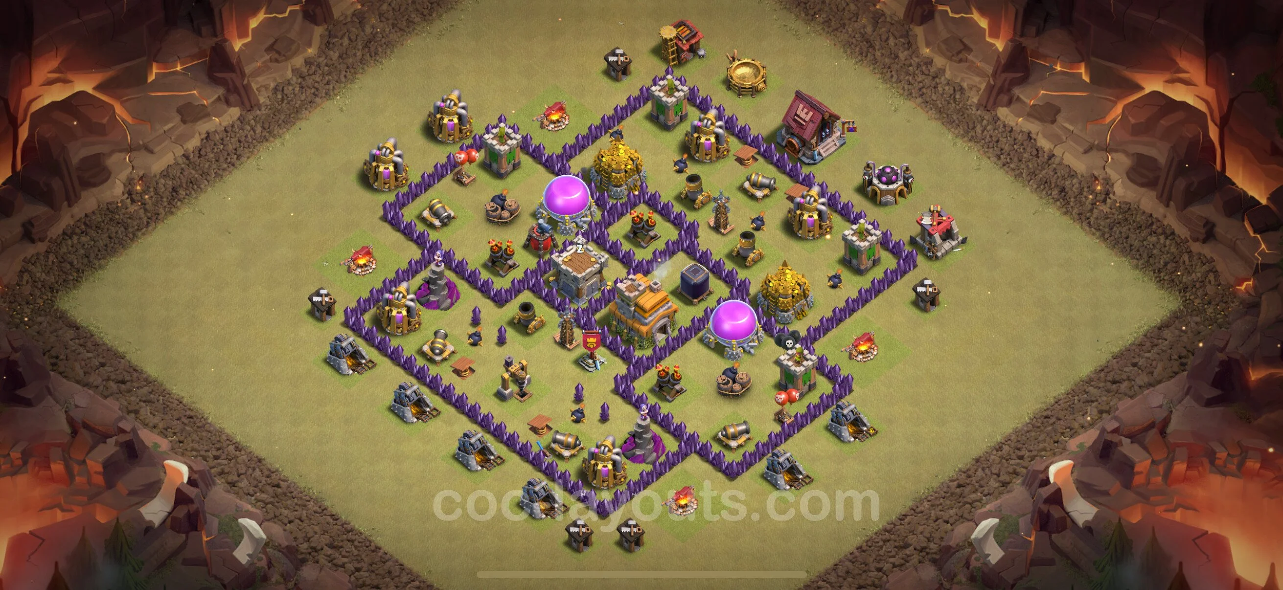 Top War Base TH7 with Link, Anti Everything - Max Levels CWL Plan - Clash of Clans - (#83) — War BH7