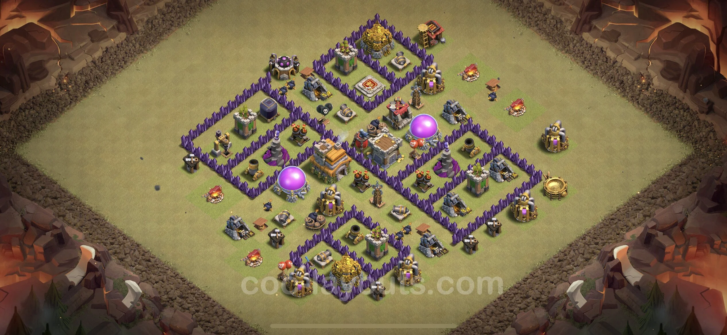 Top War Base TH7 with Link, Anti Air / Dragon - CWL Defence Plan - Clash of Clans - (#9) — वॉर BH7