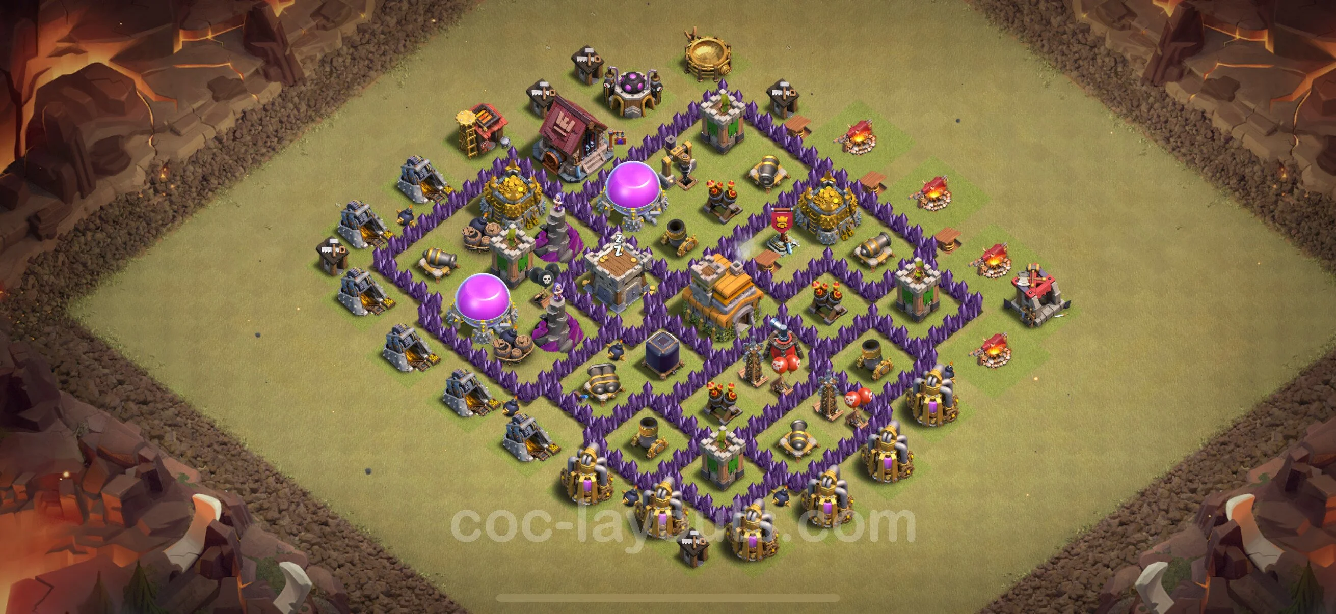 Top War Base TH7 with Link, Anti Everything, Hybrid - CWL Defence Plan - Clash of Clans - (#94) — Oorlog BH7