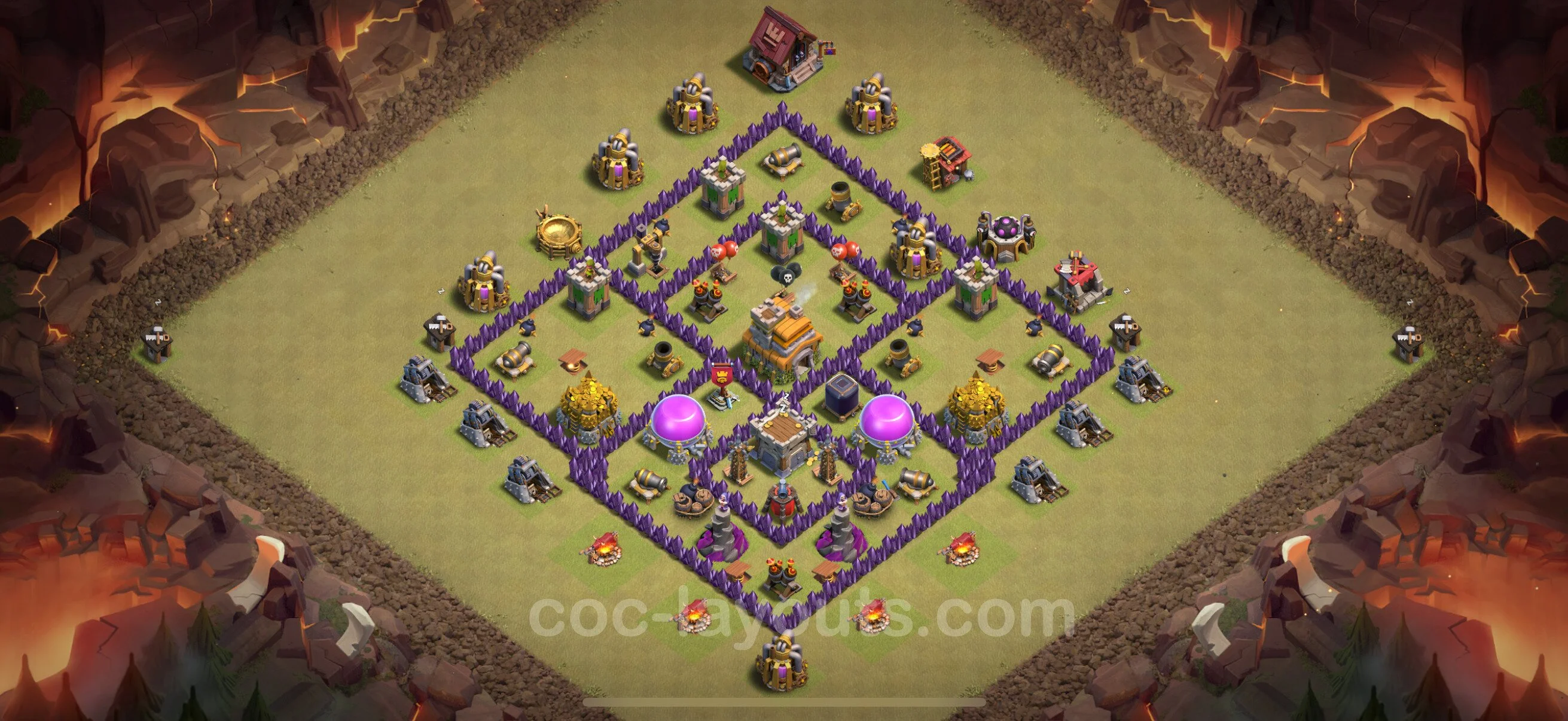 Top War Base TH7 with Link, Anti Air / Dragon - Anti 2 Stars CWL Plan - Clash of Clans - (#95) — Oorlog BH7
