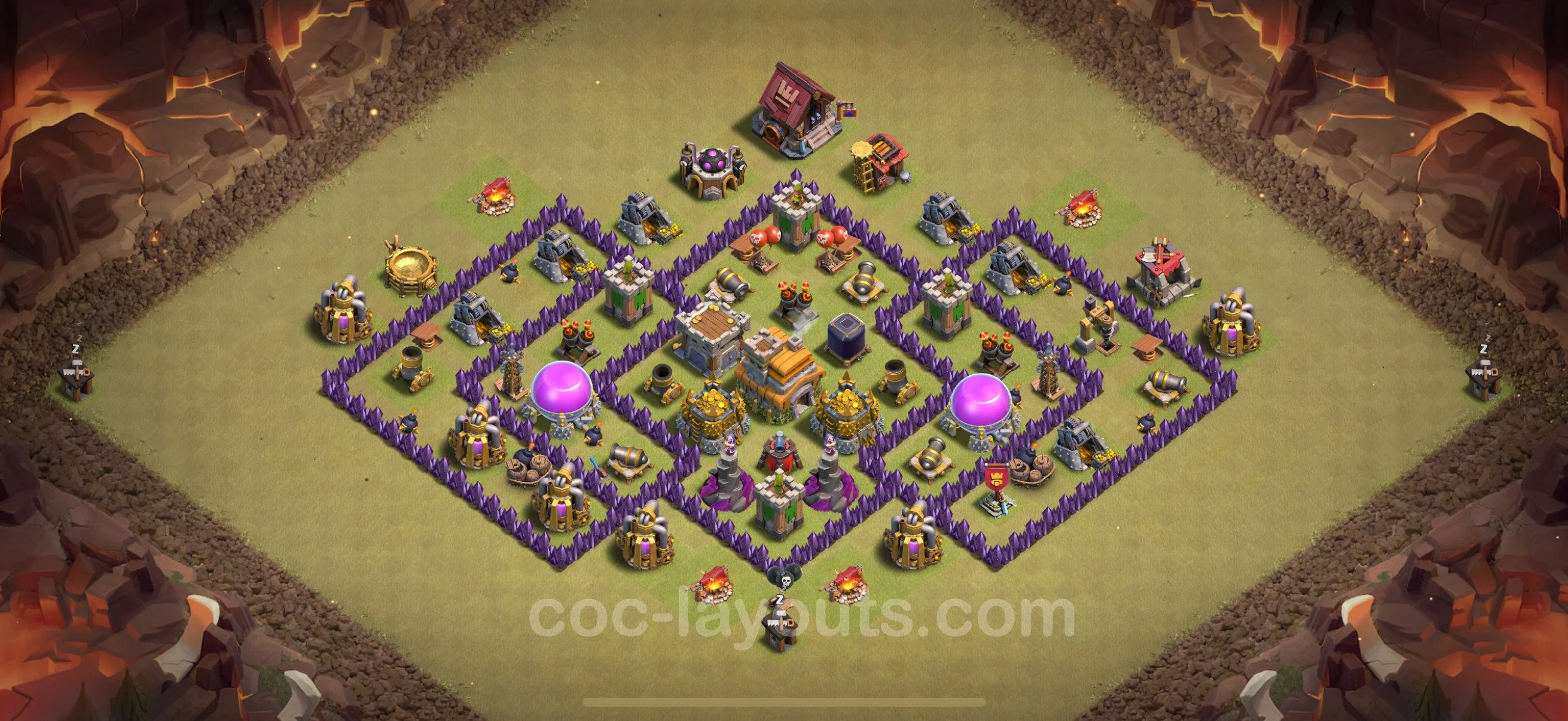 Top War Base TH7 with Link, Hybrid - Max Levels CWL Plan - Clash of Clans - (#96) — Війна BH7