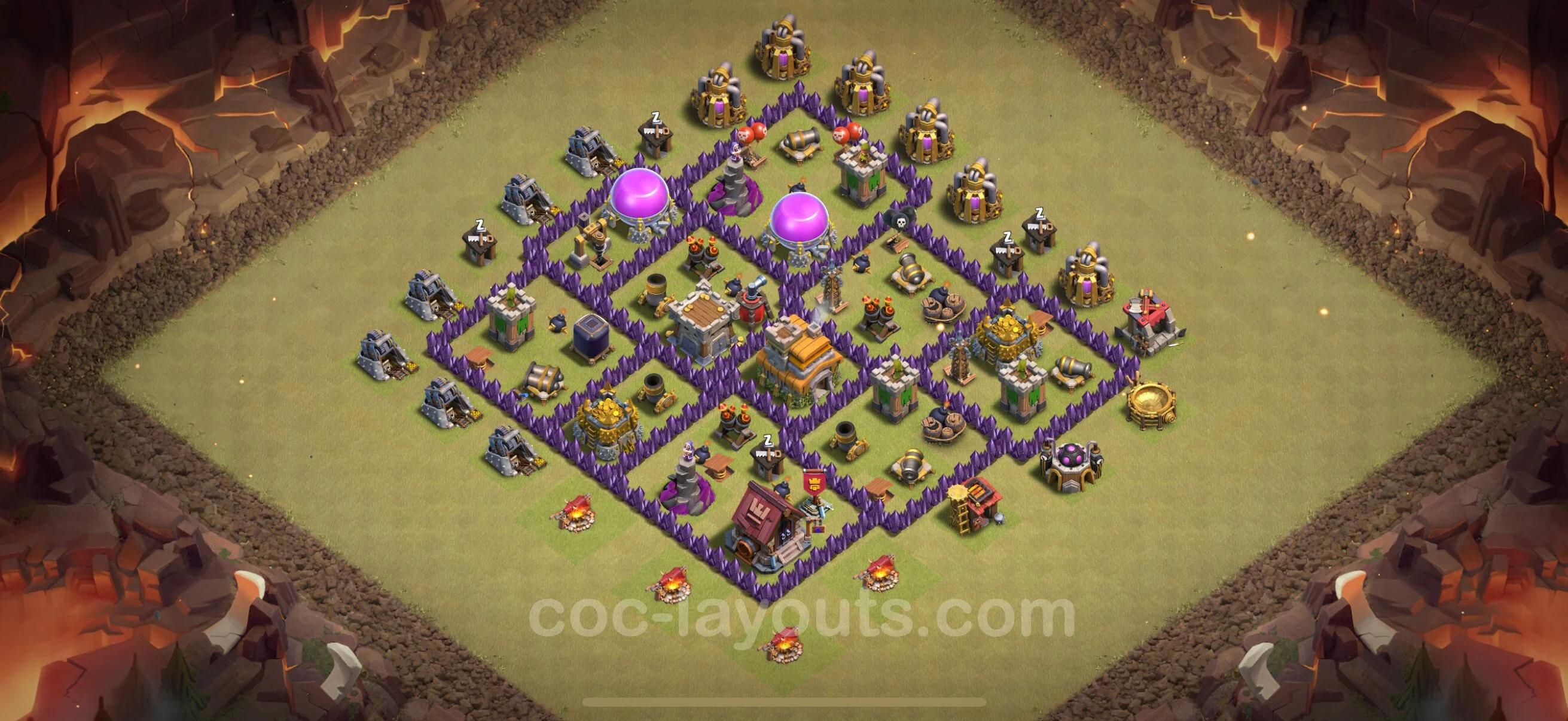 Top War Base TH7 with Link, Anti Everything - Max Levels CWL Plan - Clash of Clans - (#98) — Війна BH7