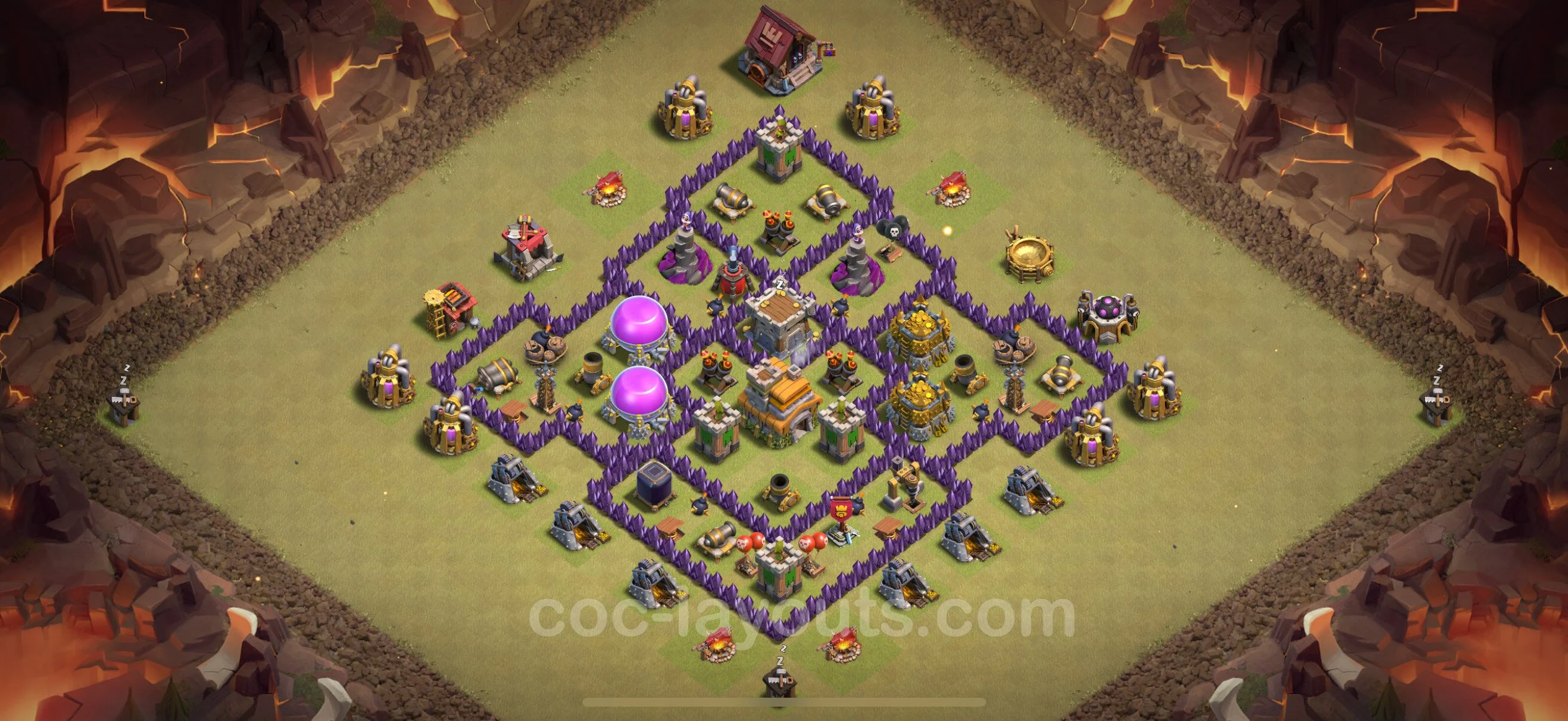 Top War Base TH7 with Link, Anti Everything - Anti 3 Stars CWL Plan - Clash of Clans - (#99) — Krieg BH7