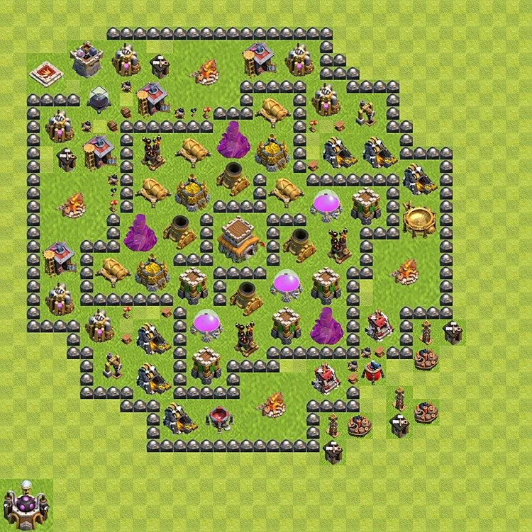 Defense (Trophy) Base TH8 - plan / layout / design - Clash of Clans - (#100)