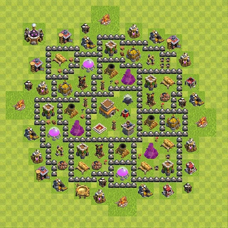 Defense (Trophy) Base TH8 - plan / layout / design - Clash of Clans - (#101)