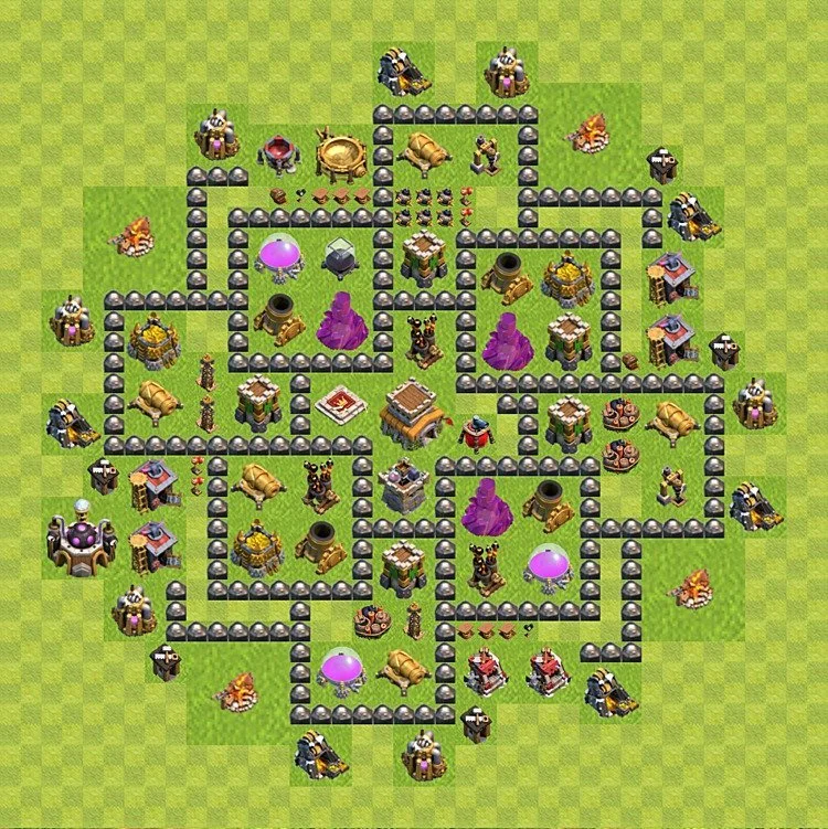 Defense (Trophy) Base TH8 - plan / layout / design - Clash of Clans - (#98)