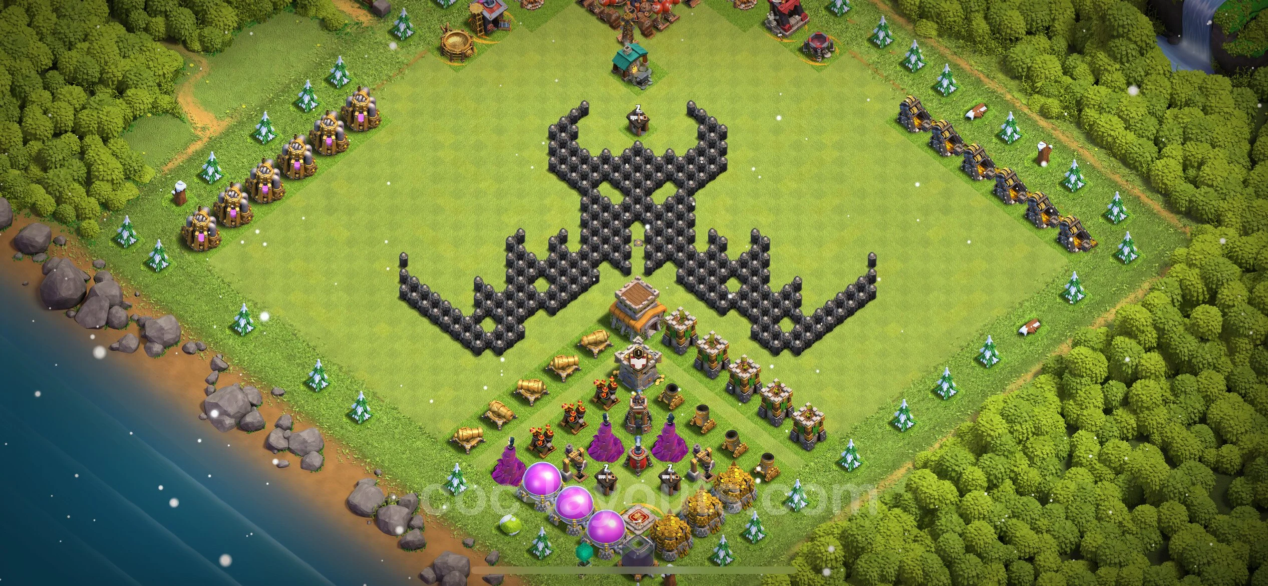 Top Troll Funny Base TH8 with Link - Funny Art Plan - Clash of Clans - (#23) — Розваги TH8