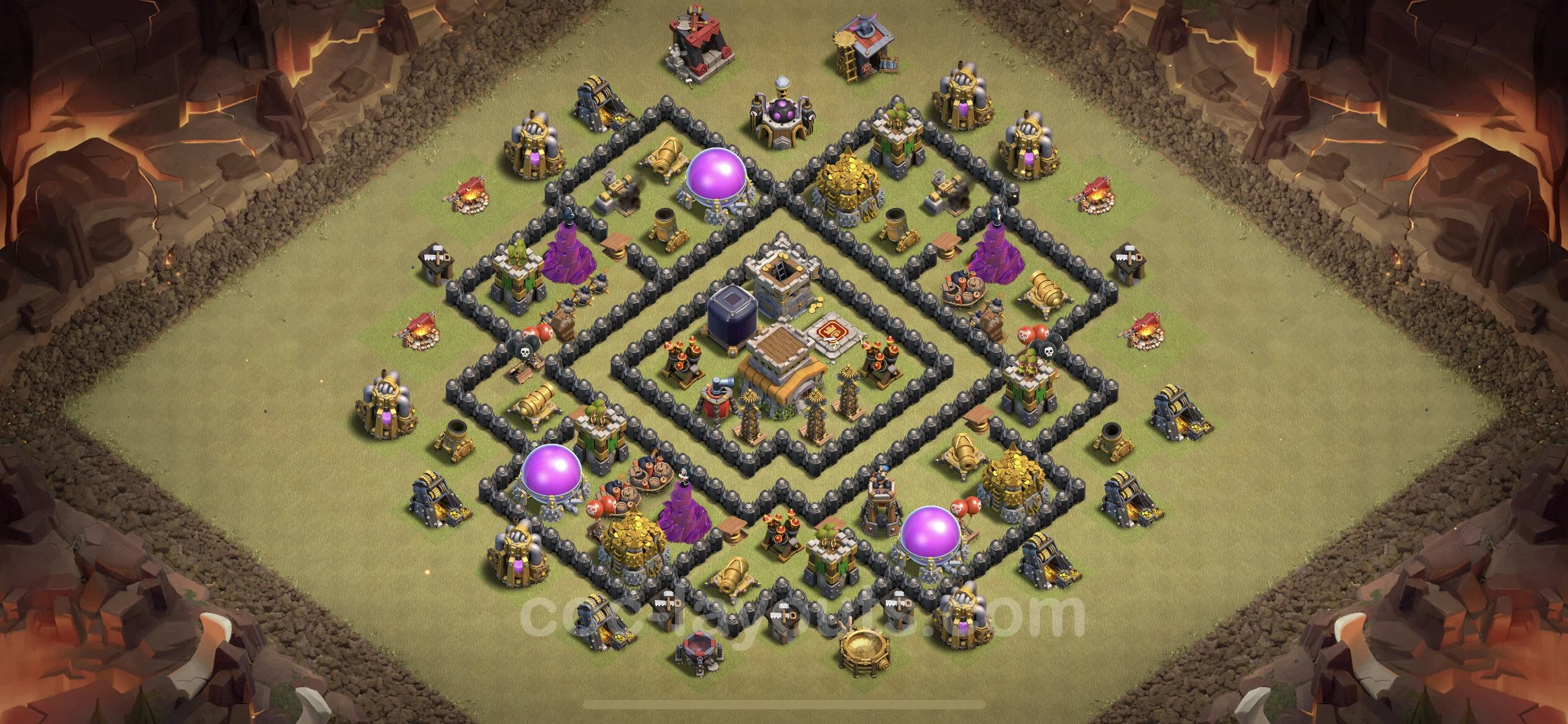 Top War Base TH8 with Link, Anti 2 Stars, Anti Everything - CWL Defence Plan - Clash of Clans - (#1)